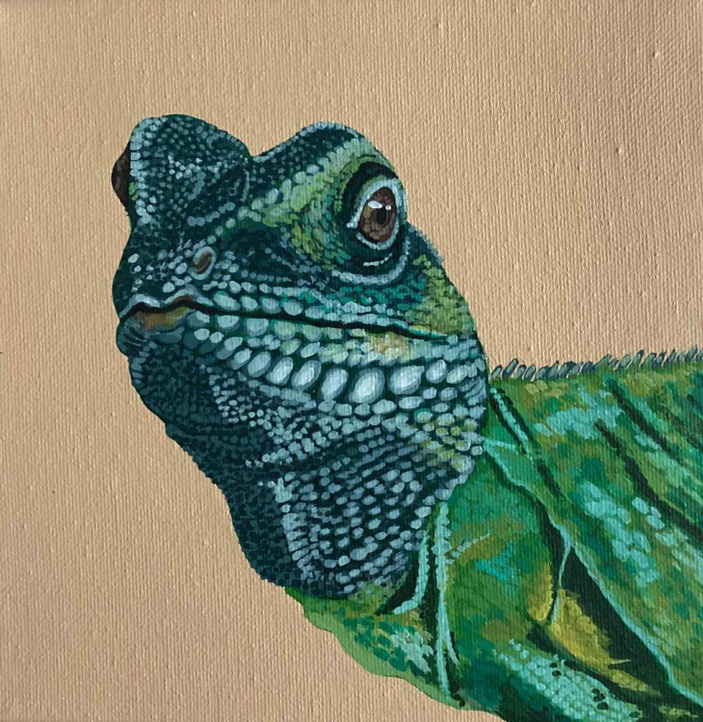 DRAGONNE
peinture acrylique sur toile grand carré