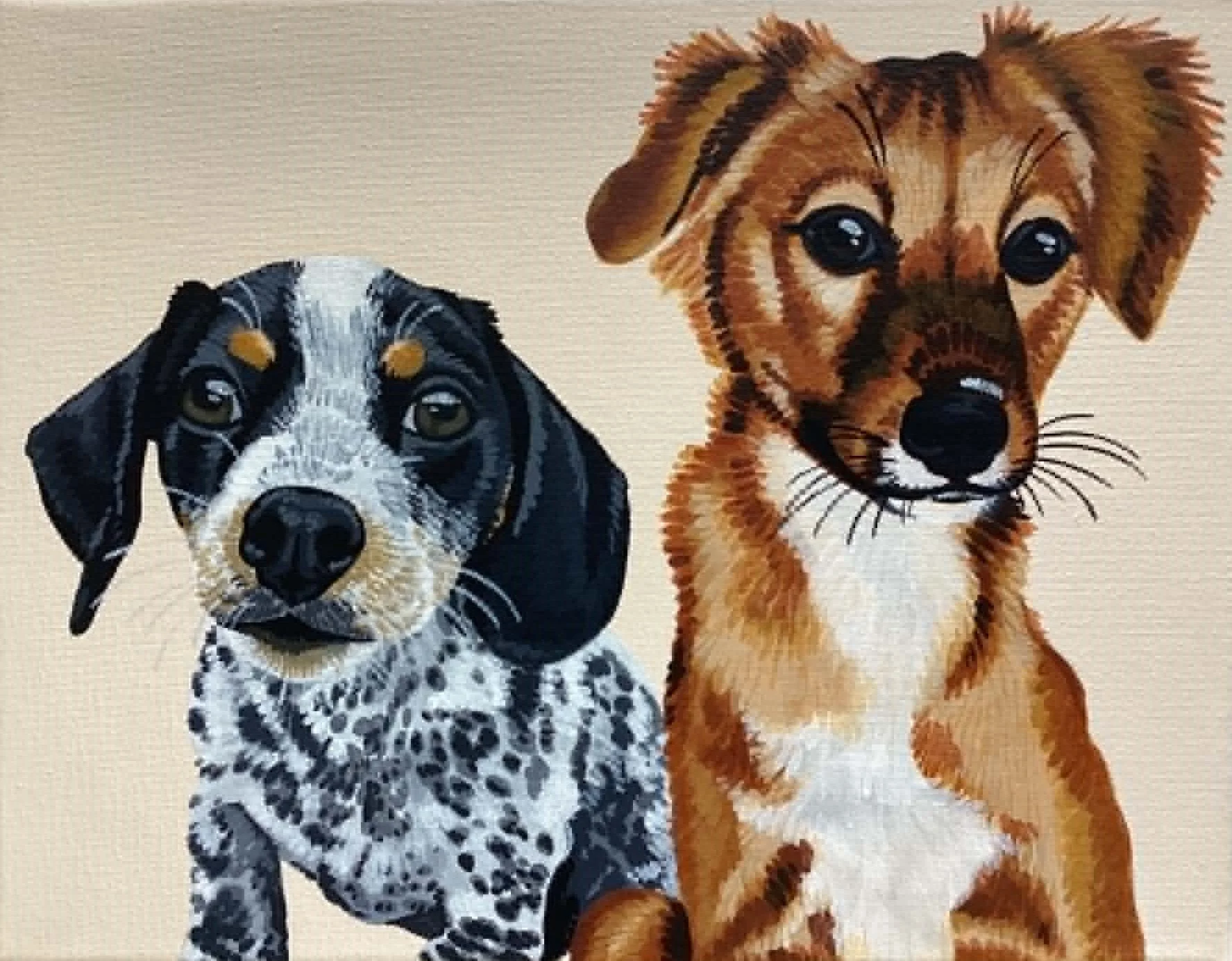 JOY & CHIPIE
peinture acrylique sur toile rectangle