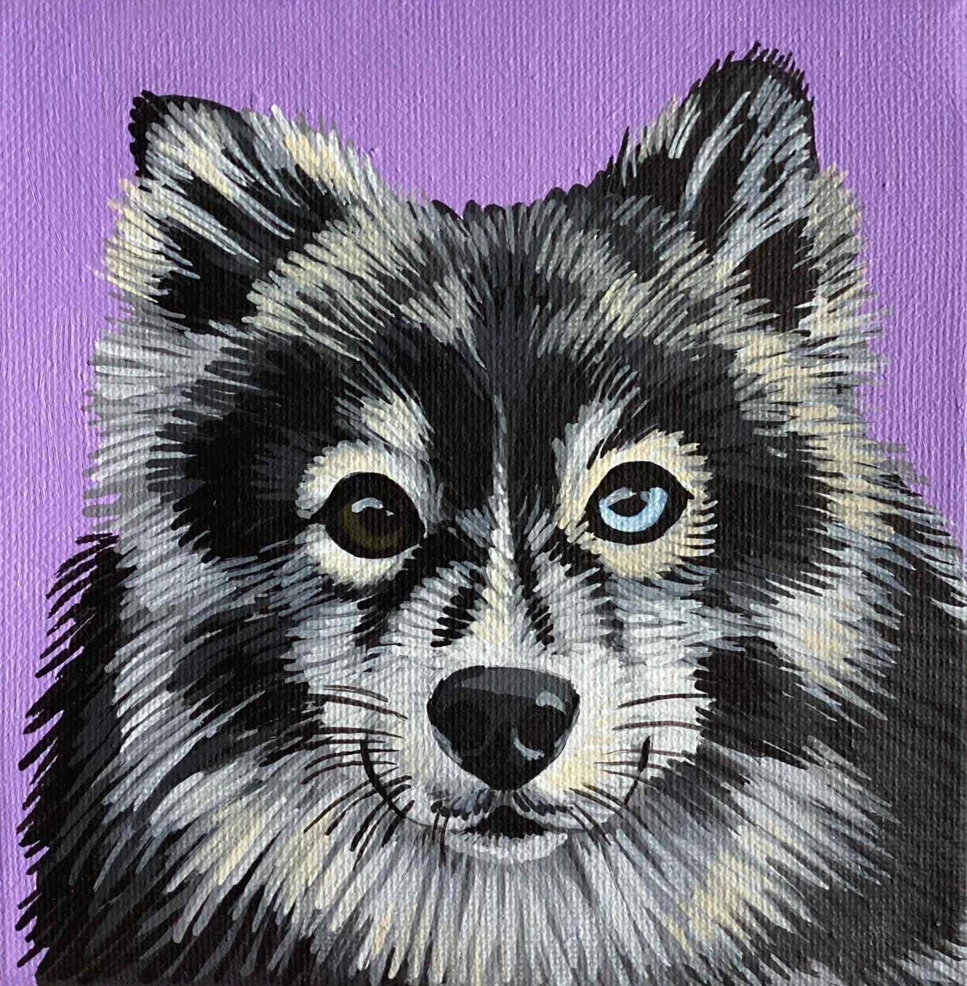 HAKU
peinture acrylique sur toile petit carré