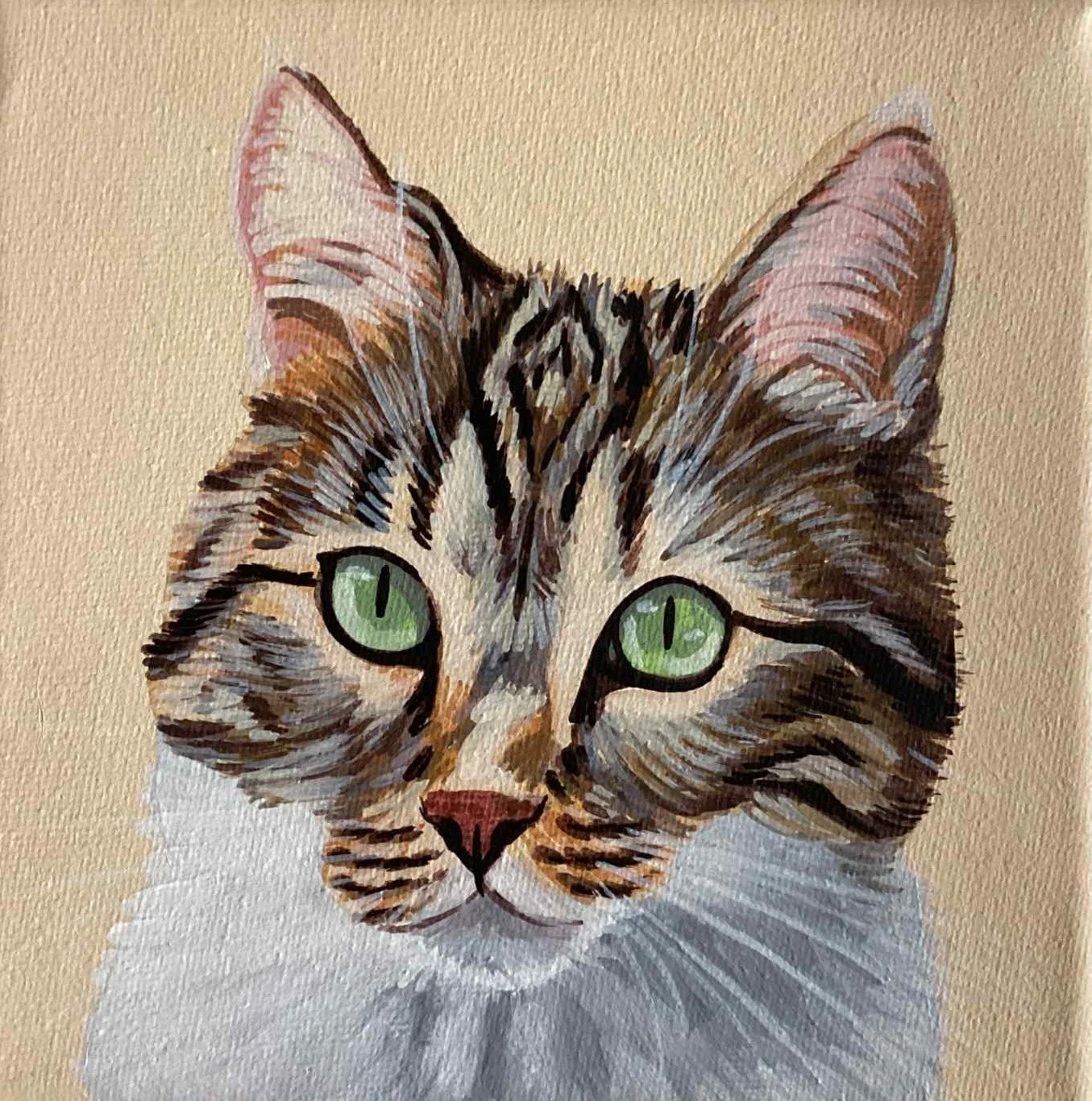 SIAM
peinture acrylique sur toile petit carré