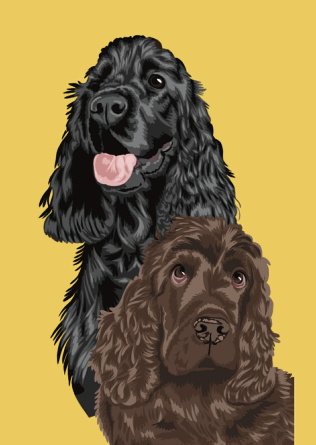 PORTRAIT numérique A5 (2 animaux)