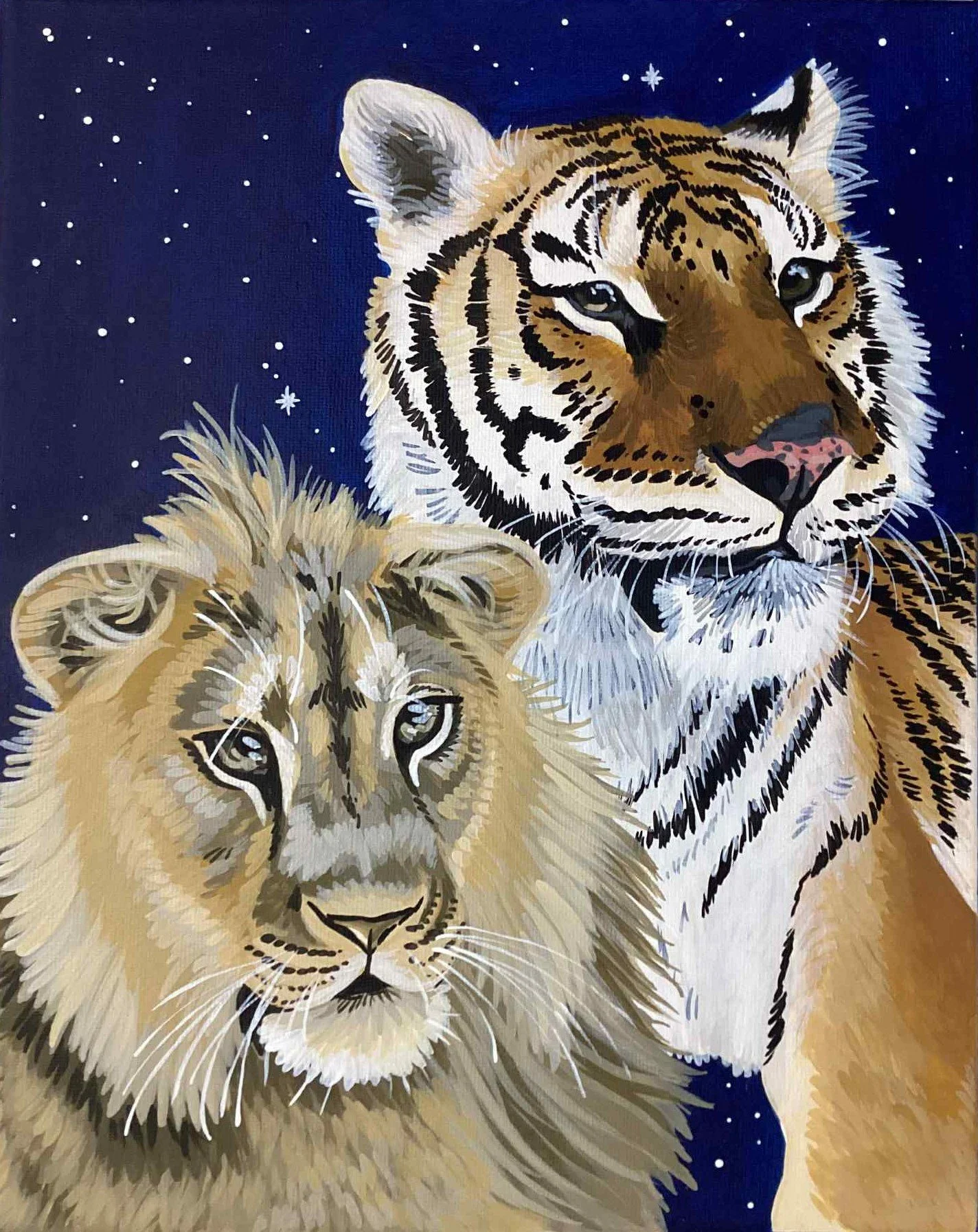 MOON & MASSAÏ
peinture acrylique sur toile rectangle