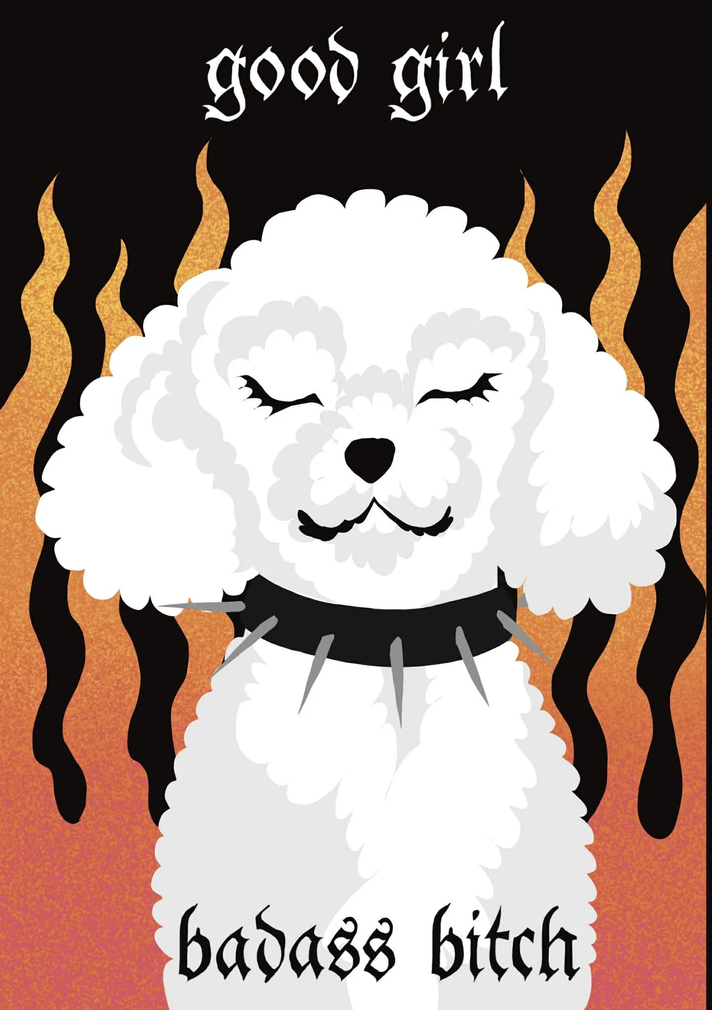 PRINT A6 "Badass B*tch" caniche