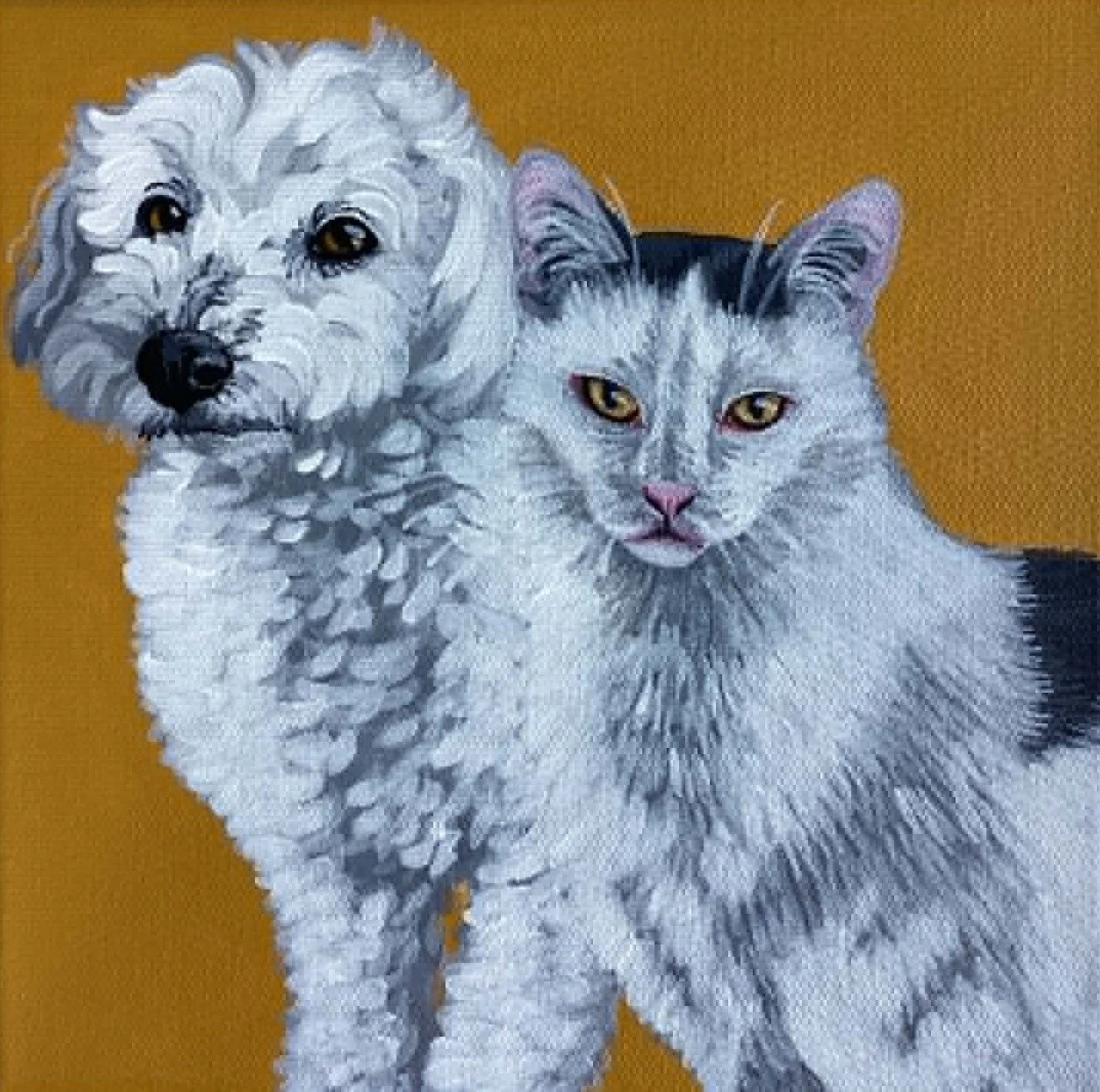 PIROUETTE & AIRELLE
peinture acrylique sur toile grand carré