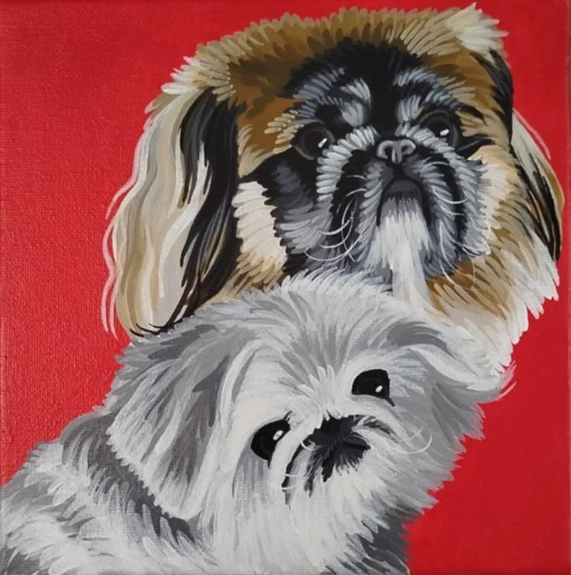 PEPE & NANA
peinture acrylique sur toile grand carré