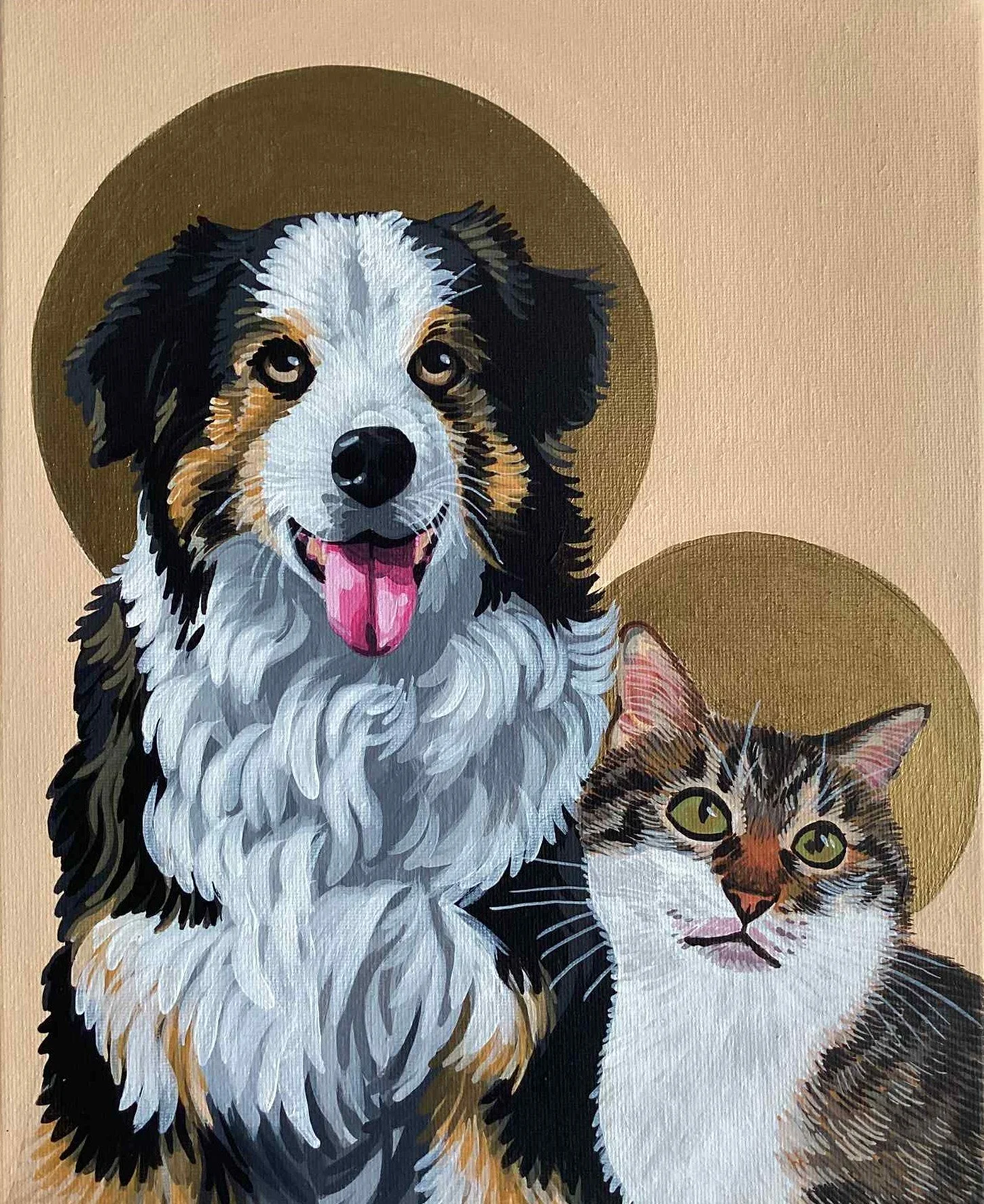 SWEETY & CHIPIE
peinture acrylique sur toile rectangle