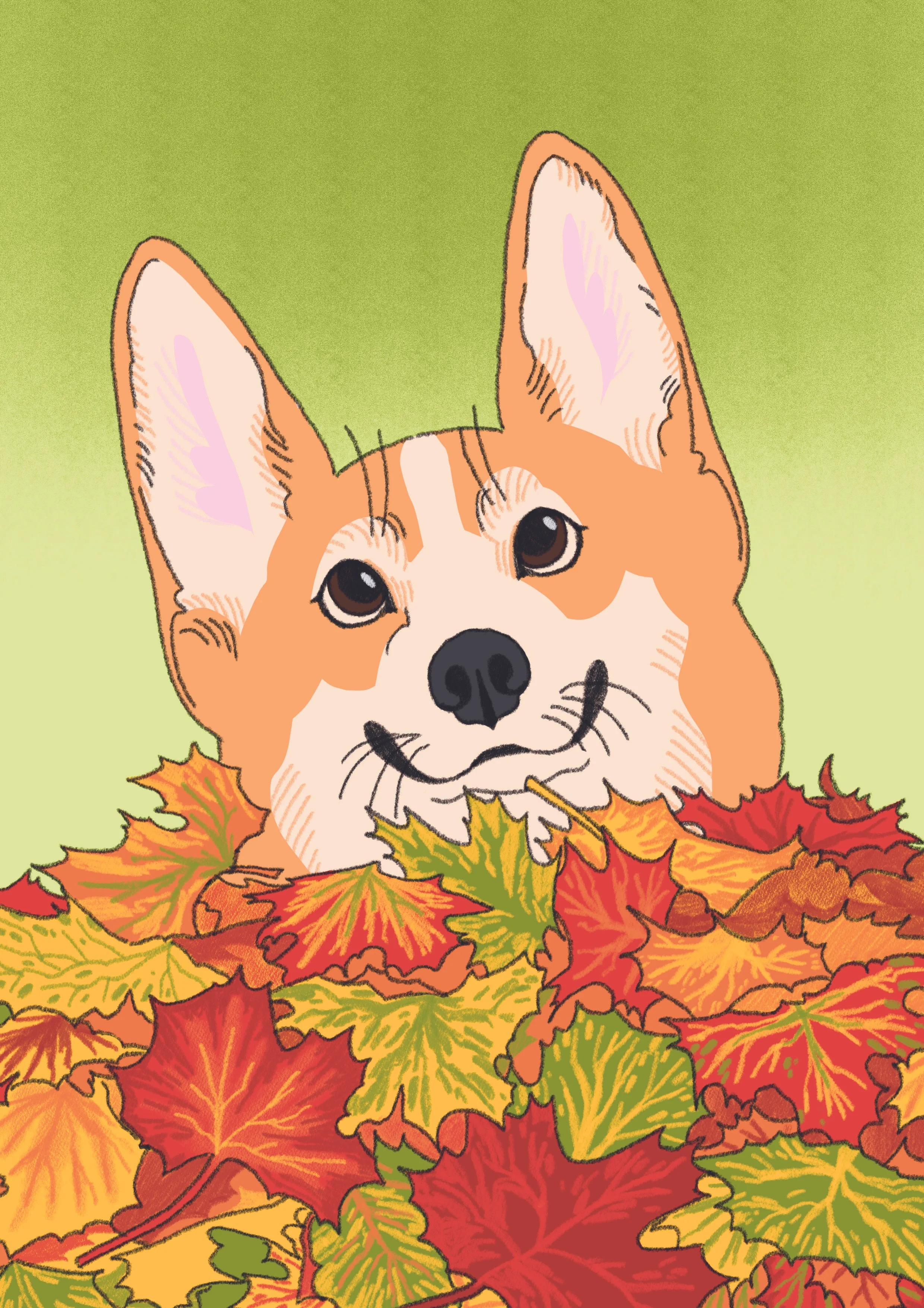 PRINT A5 corgi