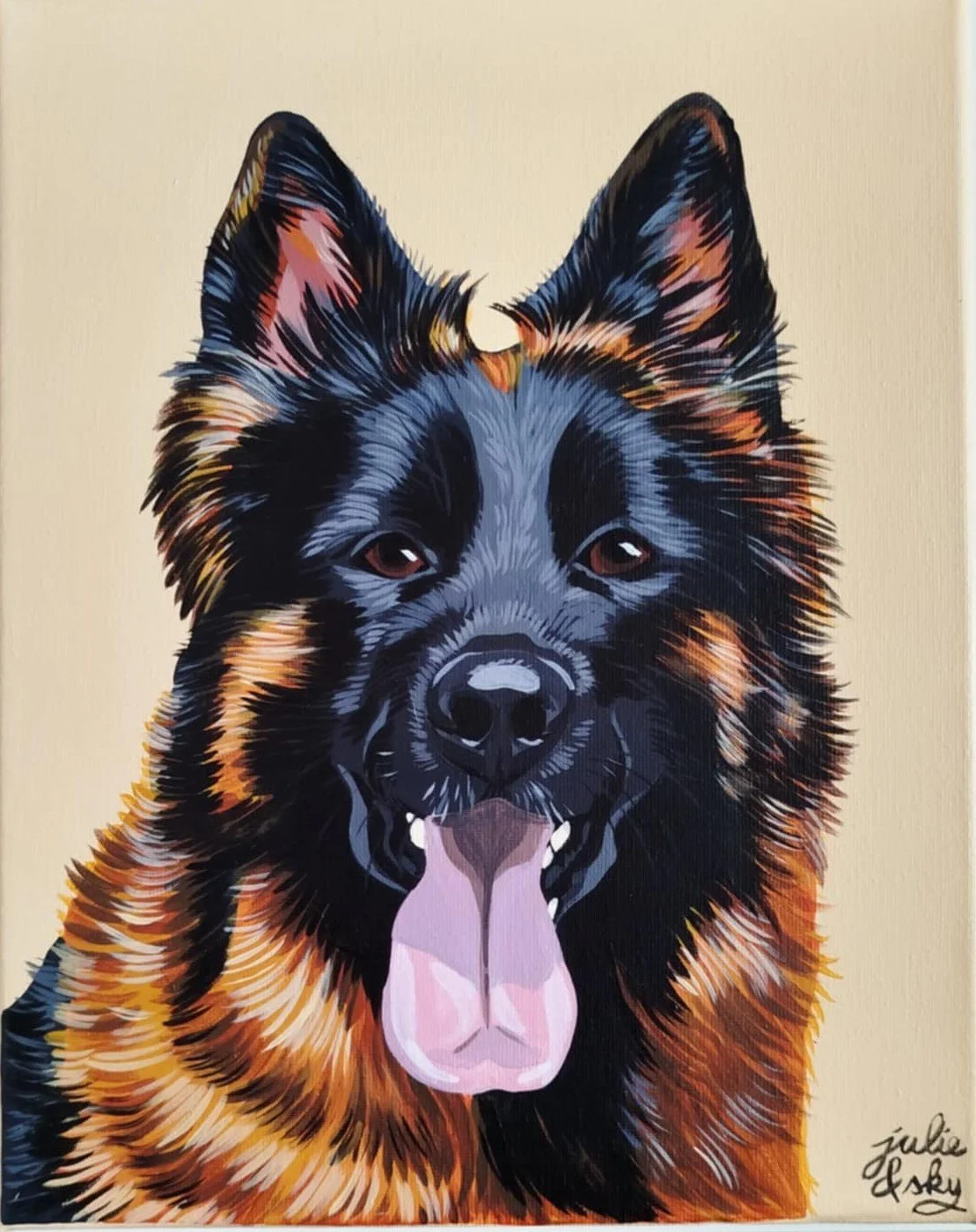 UNAÏ
peinture acrylique sur toile rectangle