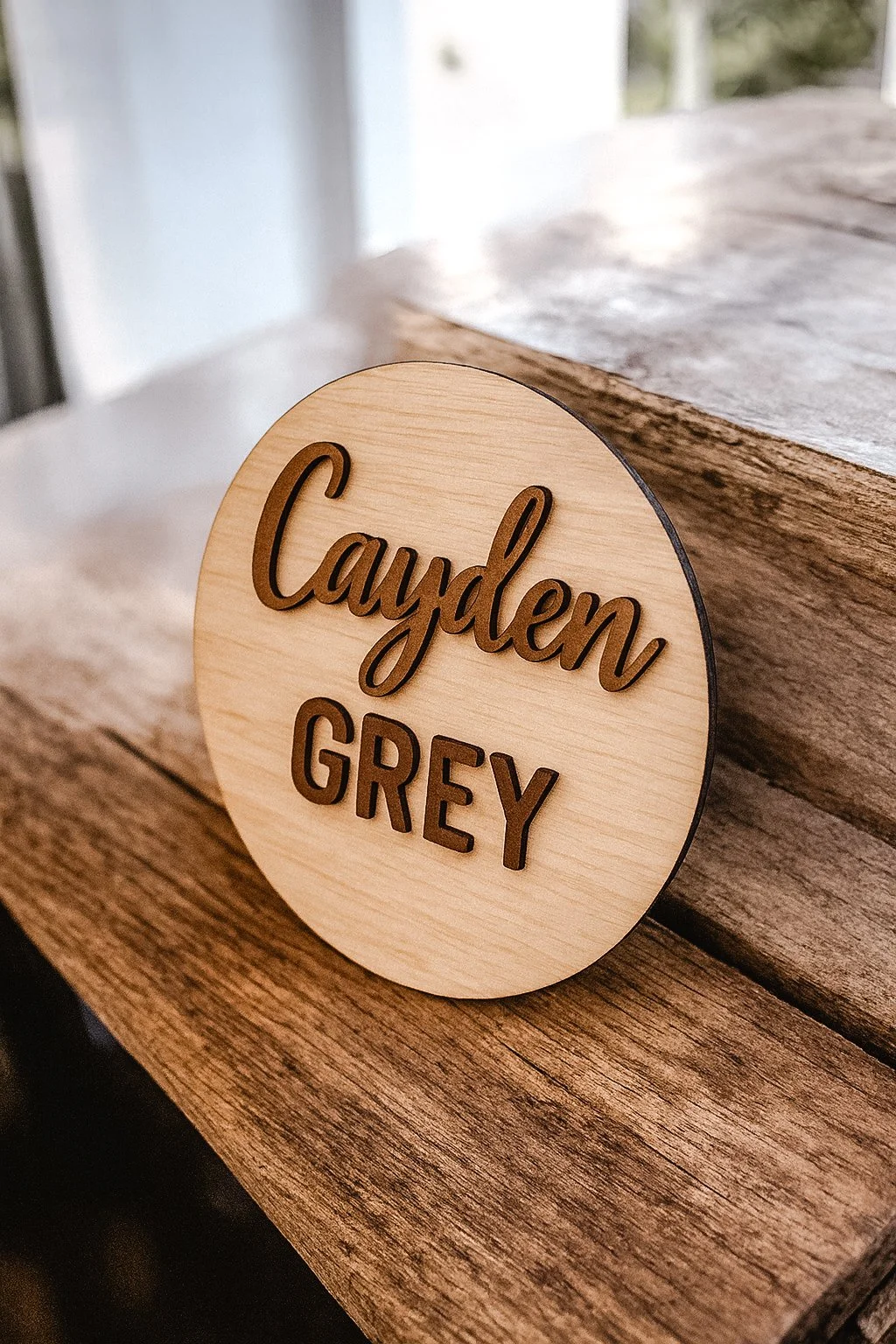 Layered Name Plaque