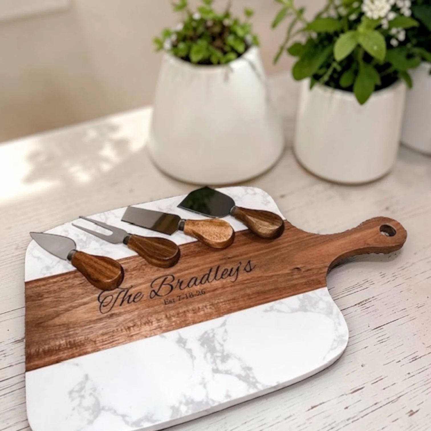 5 Piece Marble Serving Board