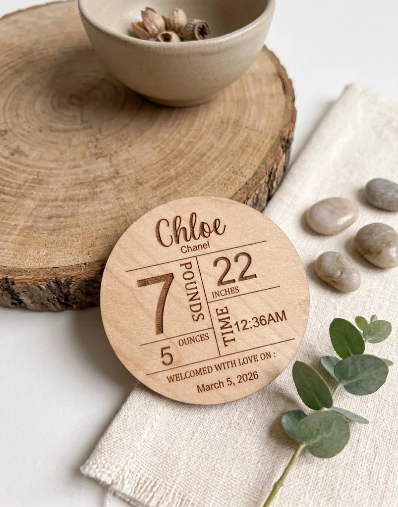 Birth Stats Plaque