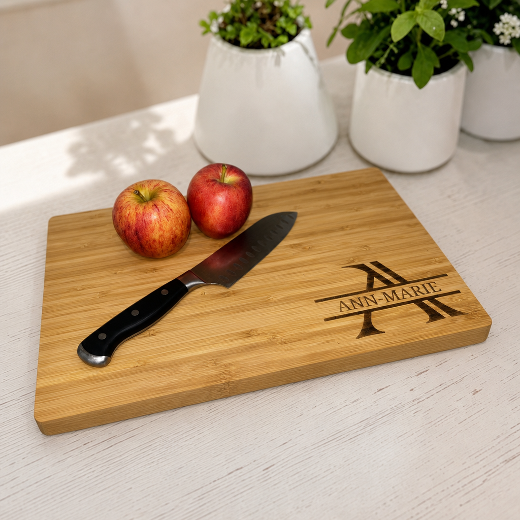 Monogram Bamboo Cutting Board