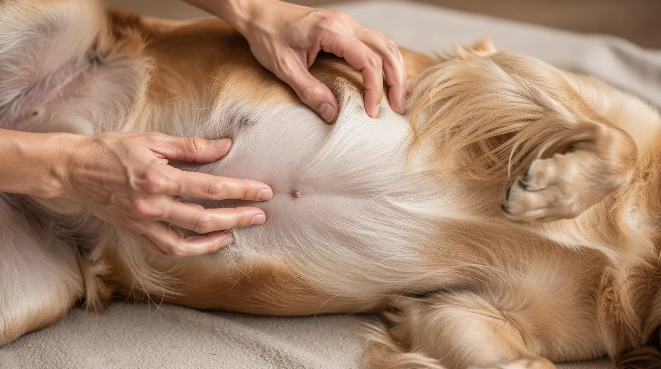 large mass on dogs abdomen possible fibrosarcoma