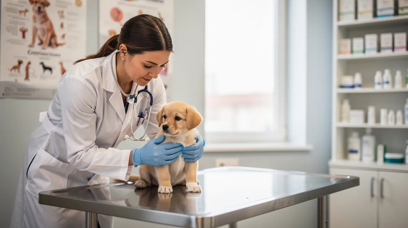 vet examining puppy wildwood fl