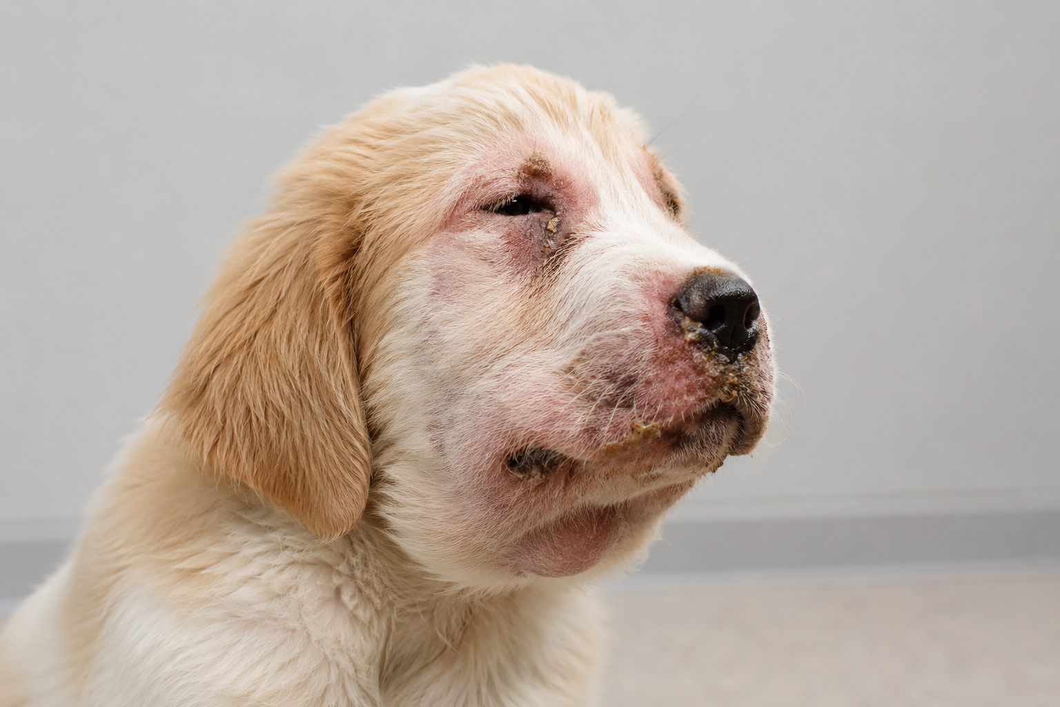 favial and throat swelling in puppy with strangles in webster fl