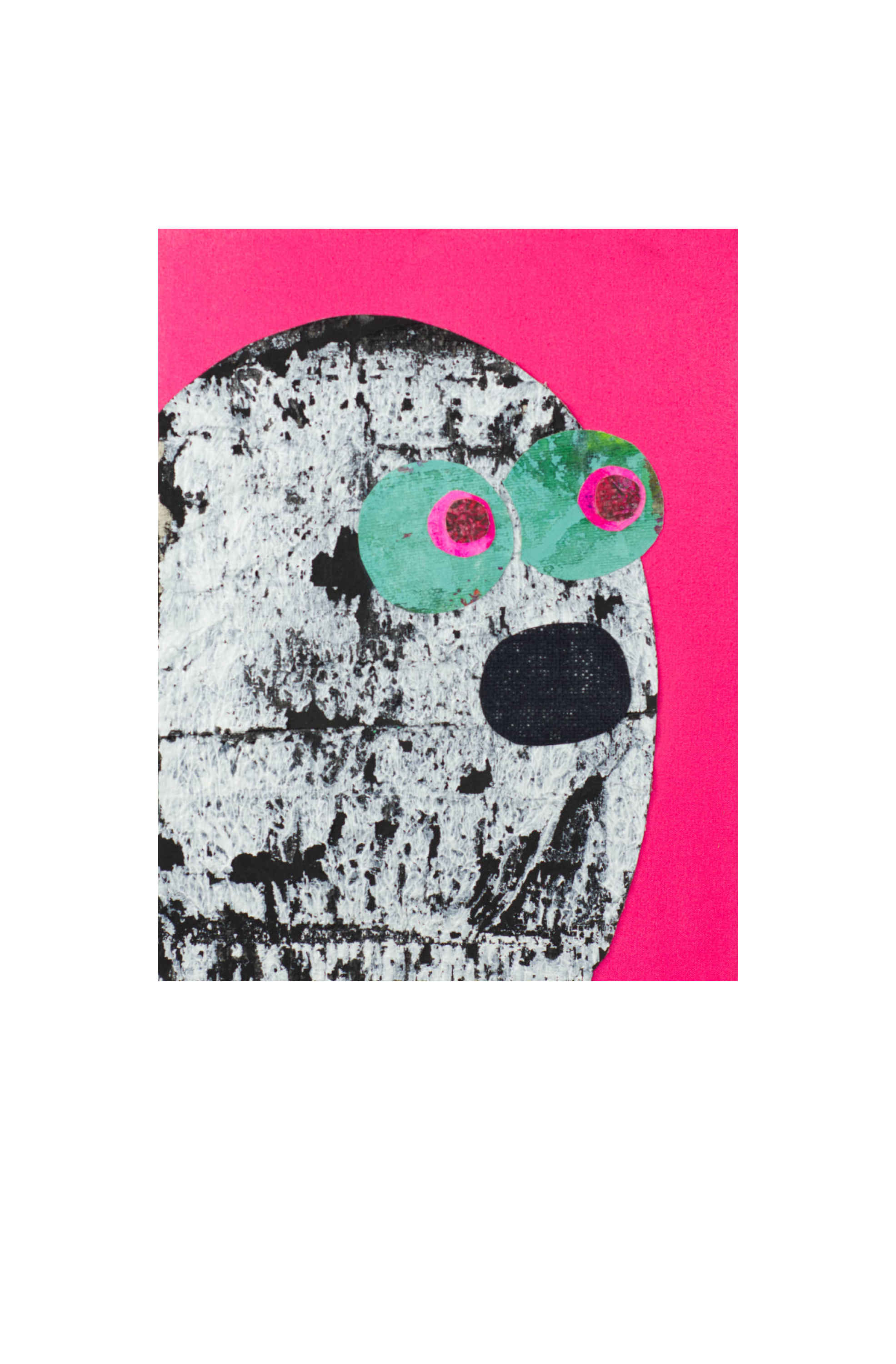 Matt Merkel Hess
Potato Head #5
Collaged acrylic on canvas 
14 x 17" 
2016 - 2025