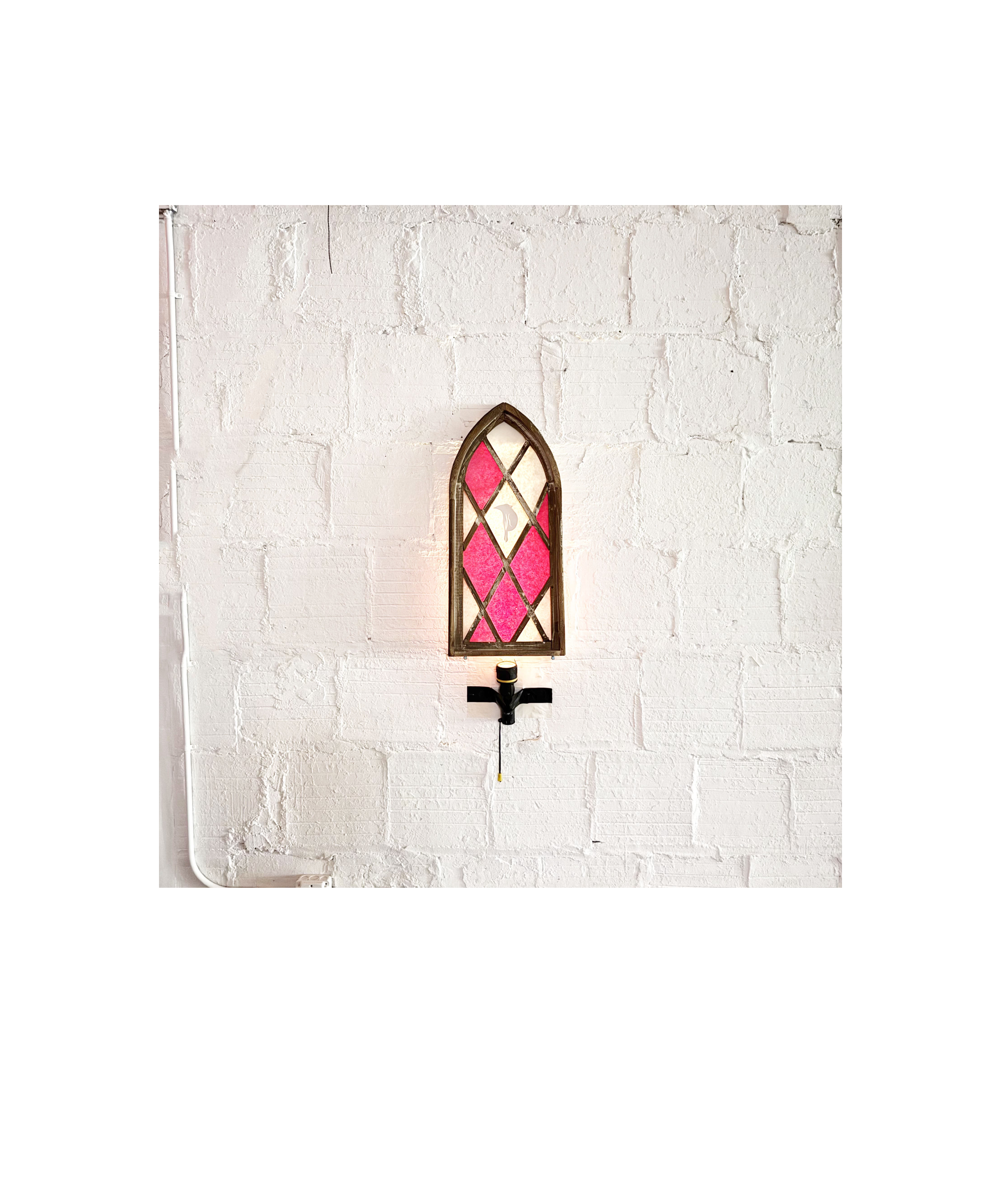 when i look out a window, i think of you (iv)
Paper, PVA, found wooden frame, flashlight
14.5 x 31 x 1.5 "
2025