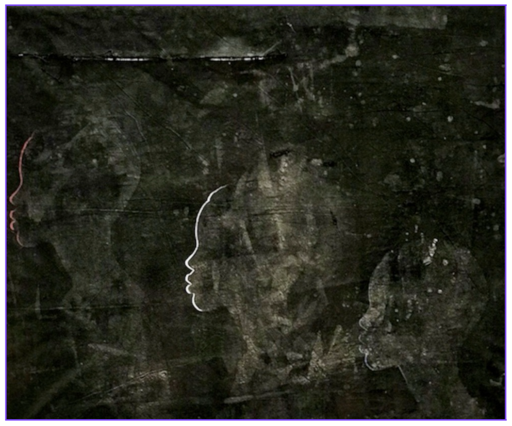 Serron Green
Untitled
Spray paint, enamel, acrylic on hand stretched recycled canvas. 
48 x 40" 
2022