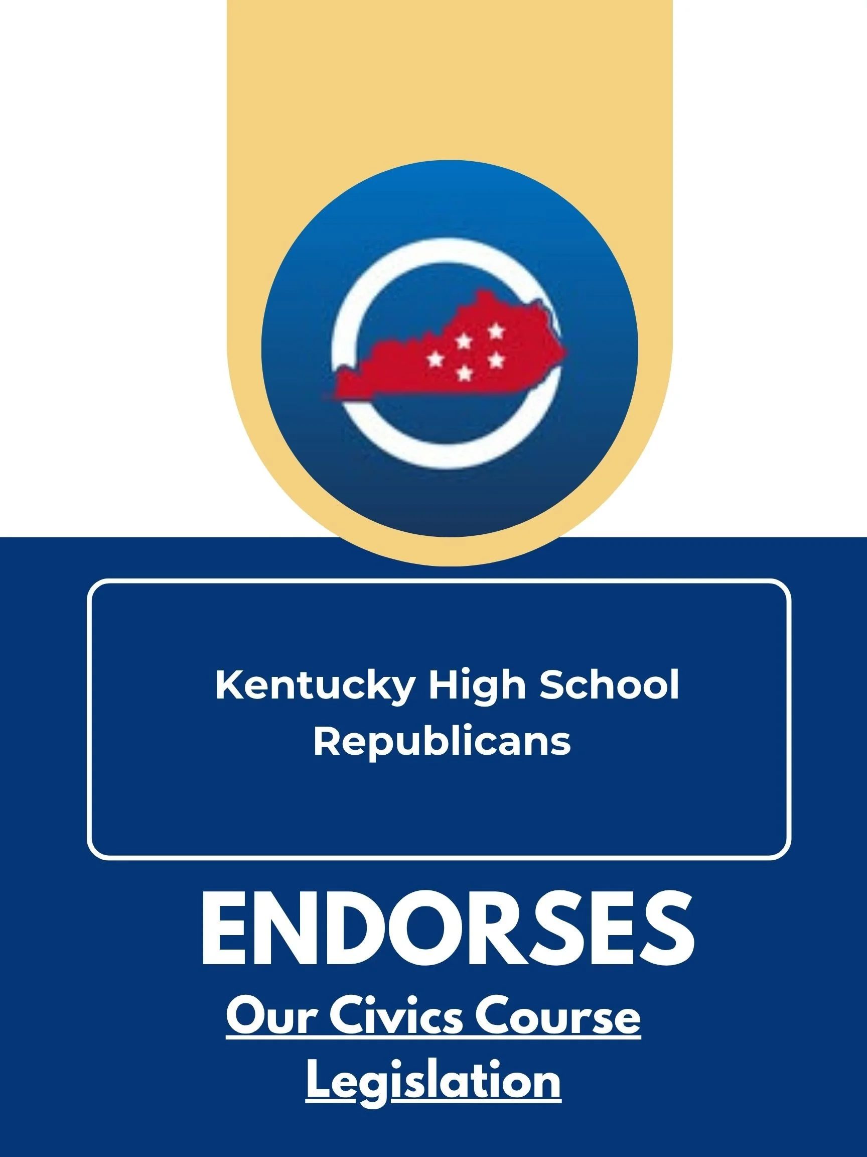Endorsements from Kentucky High School Republicans on civics course legislation.