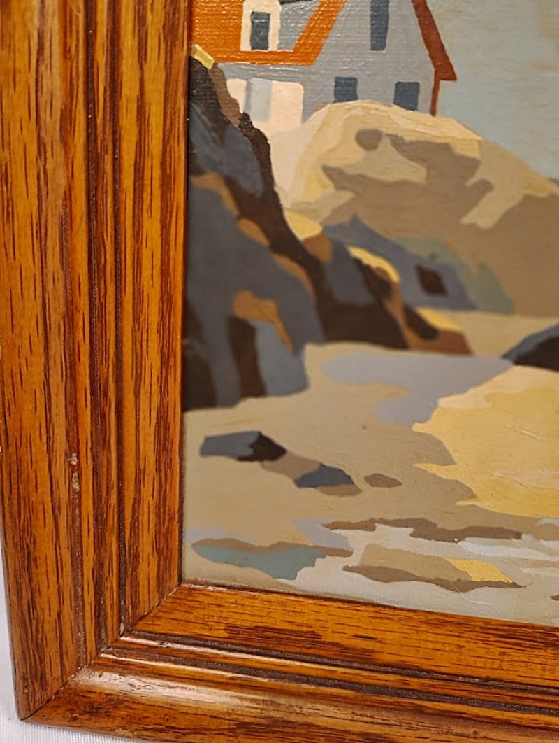 5715-Oil Painting Paint By Numbers Seascape with Lighthouse Frame-lighthouse-frame -closeup-800 x 1062.jpg