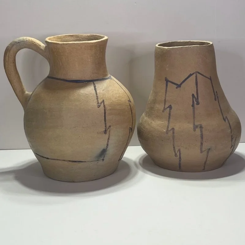 Vintage Southwest Pueblo Clay Pottery Jar and Pitcher side by side handle-left-800 x 800.jpg