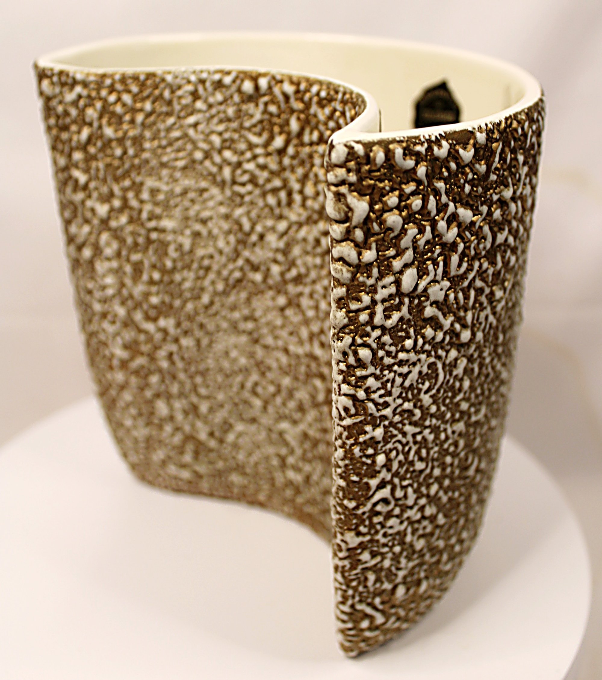 MCM Rocky Mountain Pottery Vase Gilded Pebbled Lava Glaze-side-back-View-2000 x 2259.JPG