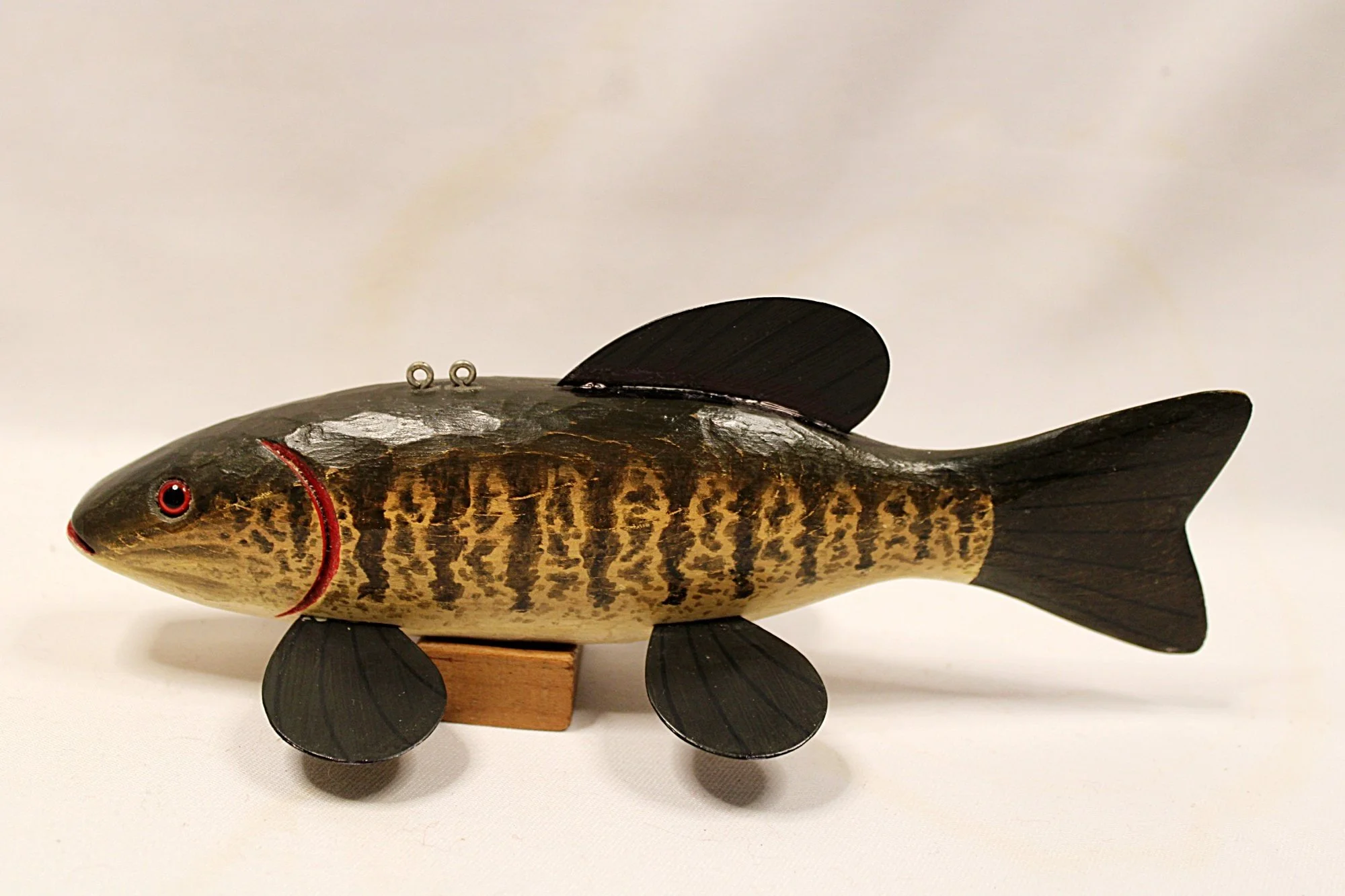 Steve Robbins-Fish Decoy Smallmouth Bass -on-stand-facing-Left-2000 x 1333.JPG