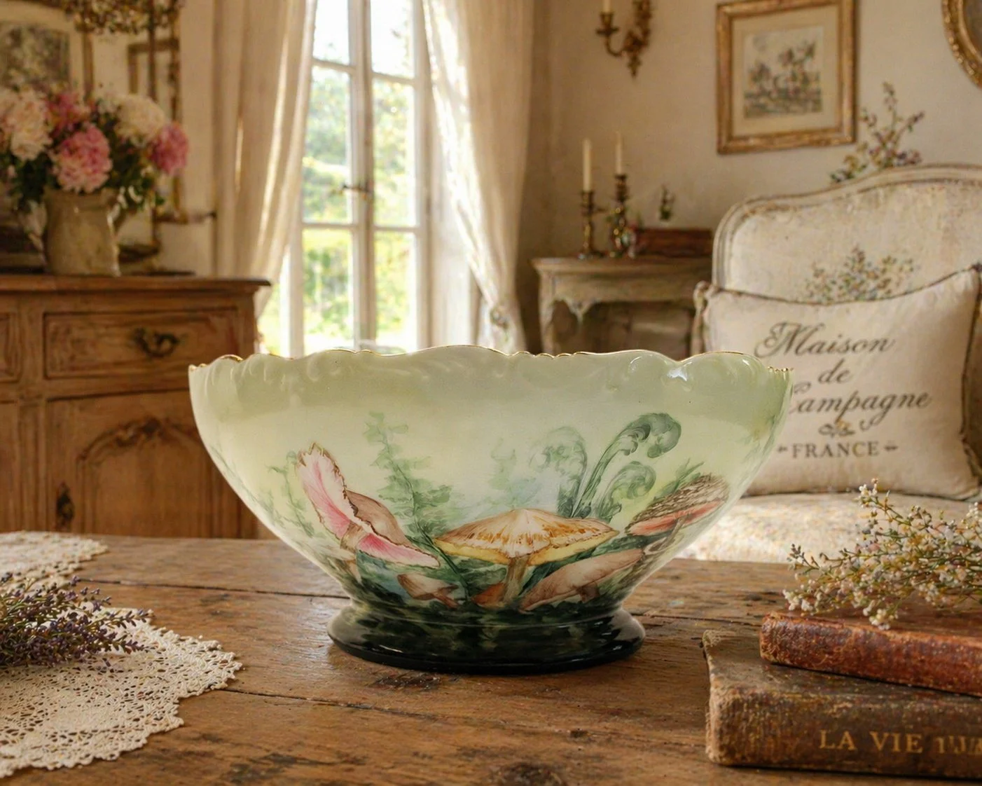 5837-Antique T&V Limoges Centerpiece Bowl 1892-1907 Handpainted Mushrooms-full-front-French-Country-Home-1402 x 1122.jpg