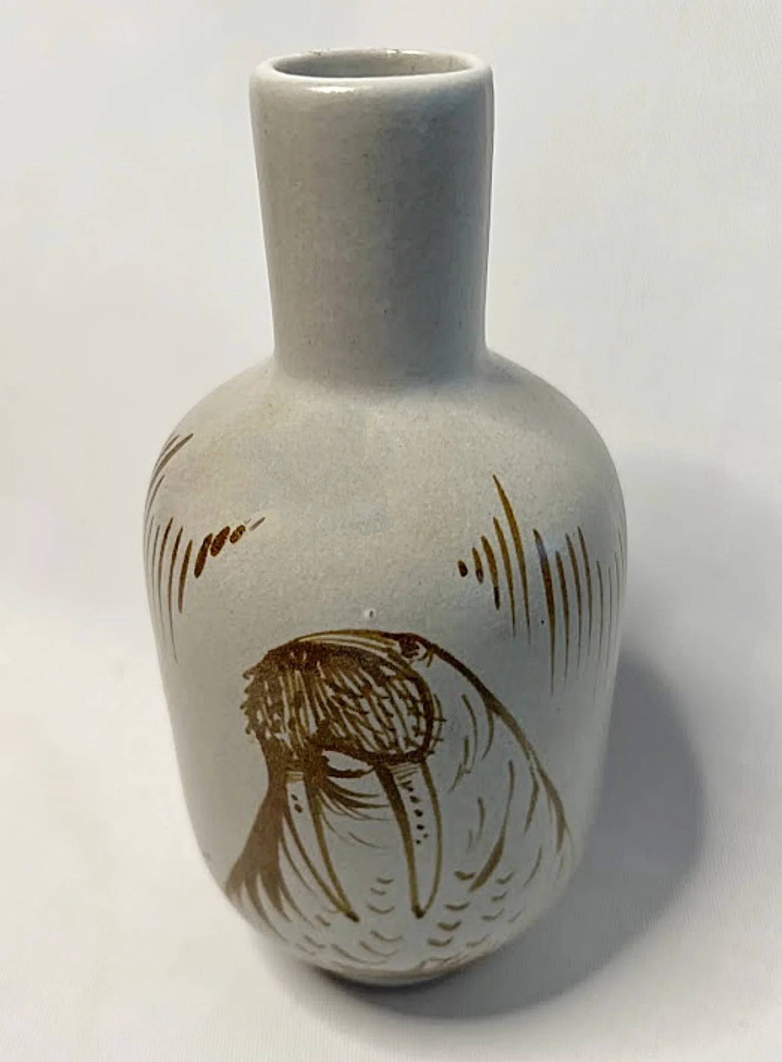 Pottery Vase Hand Painted Walrus Alaska Art front-with rim-1523 x2068.jpg
