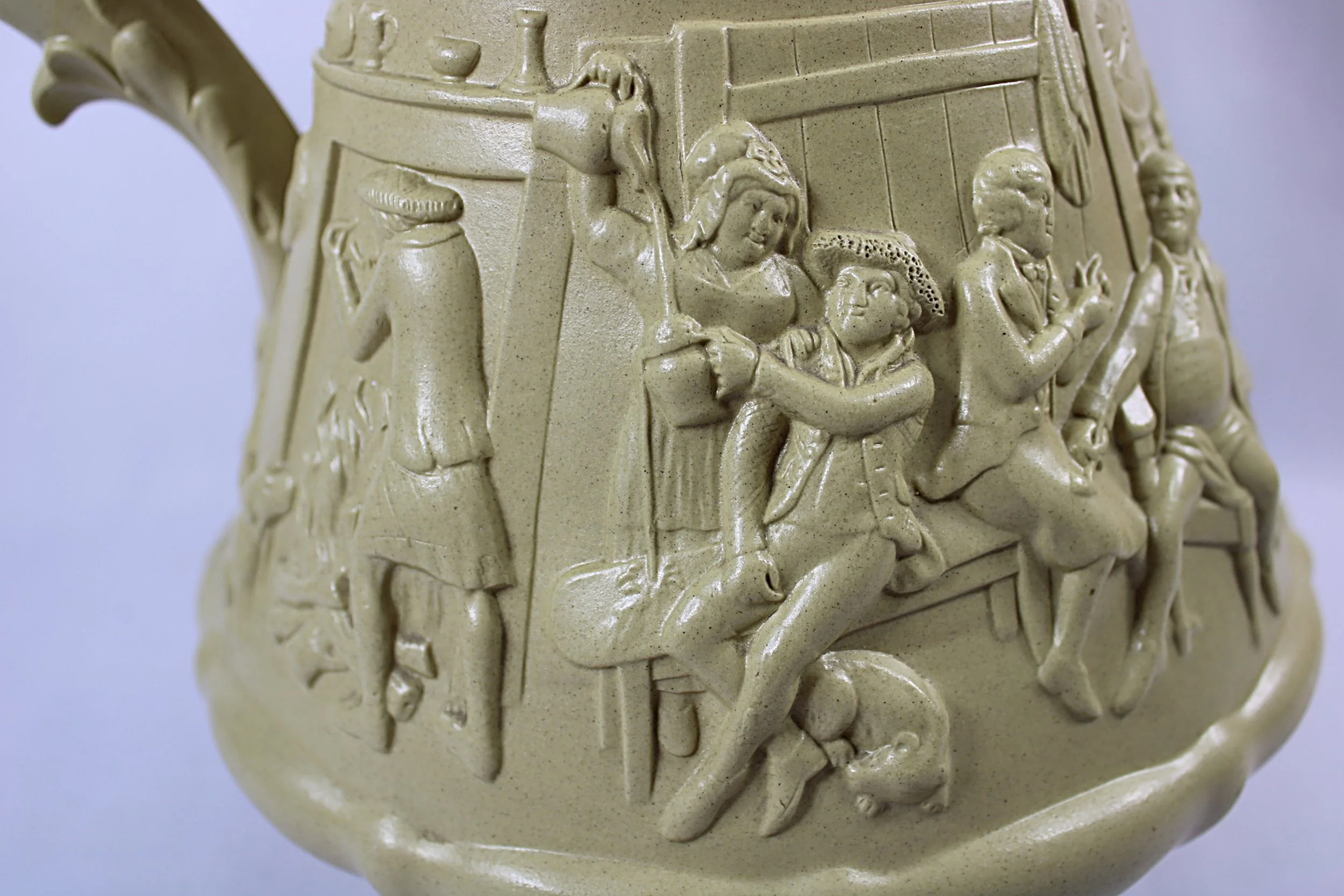 Antique Stoneware Pitcher 10 Inch Tam O'Shanter Drabware bottom  half-2920 x 1947.JPG