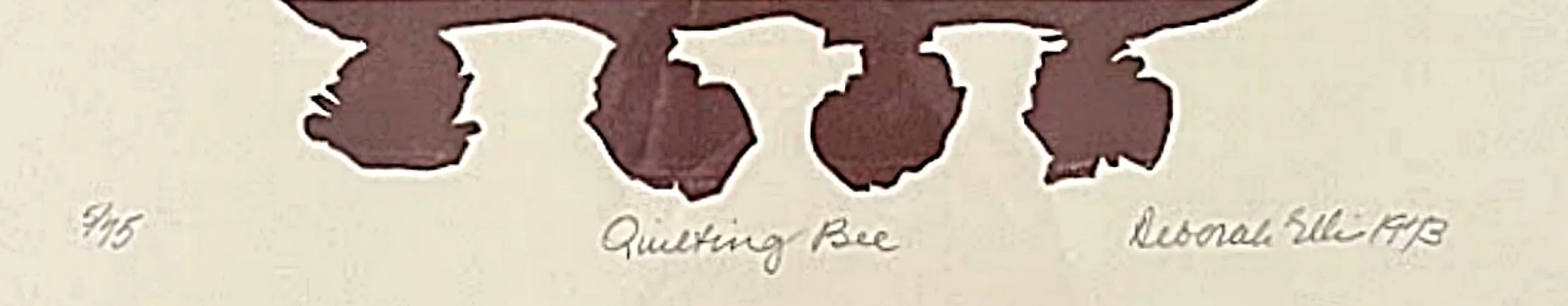 Lithograph Quilting Bee by Deborah Ellis-signe area closeup-6299 x 1231.jpg