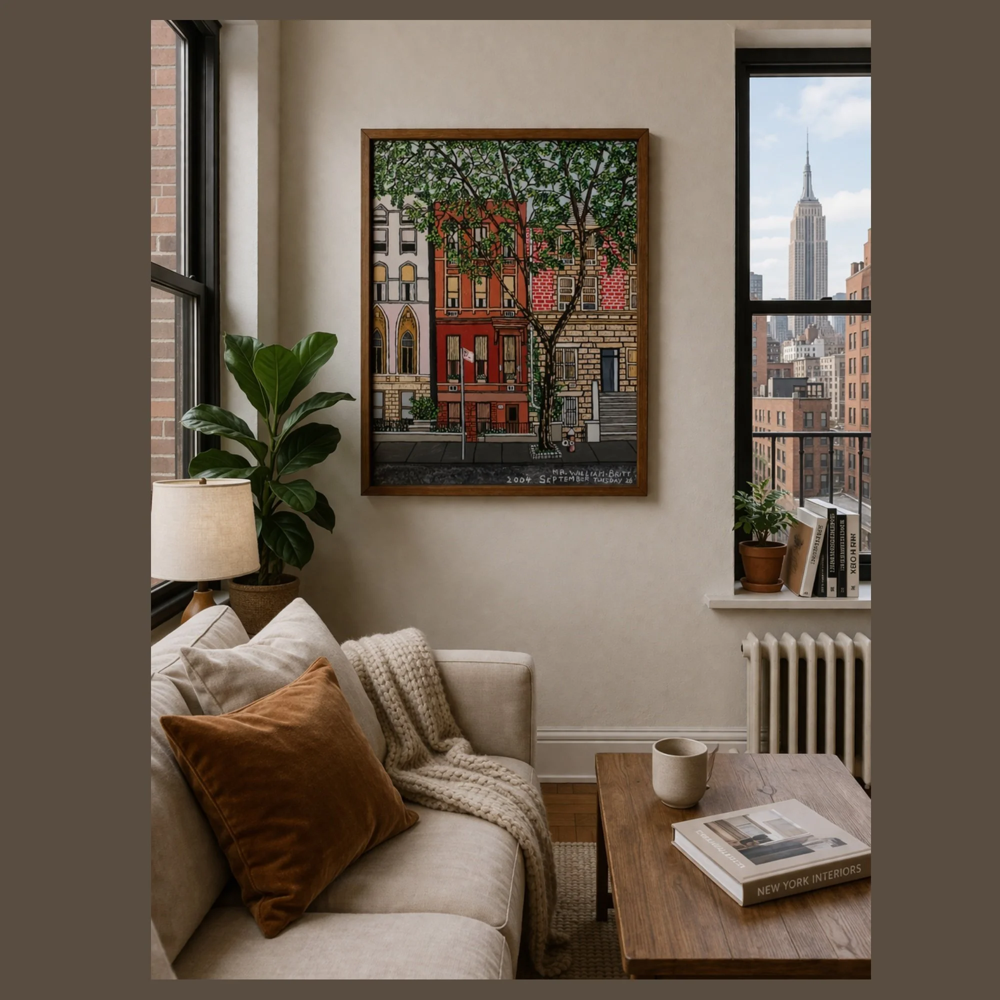 Oil Painting Contemporary Folk Art by Listed New York Artist William Britt