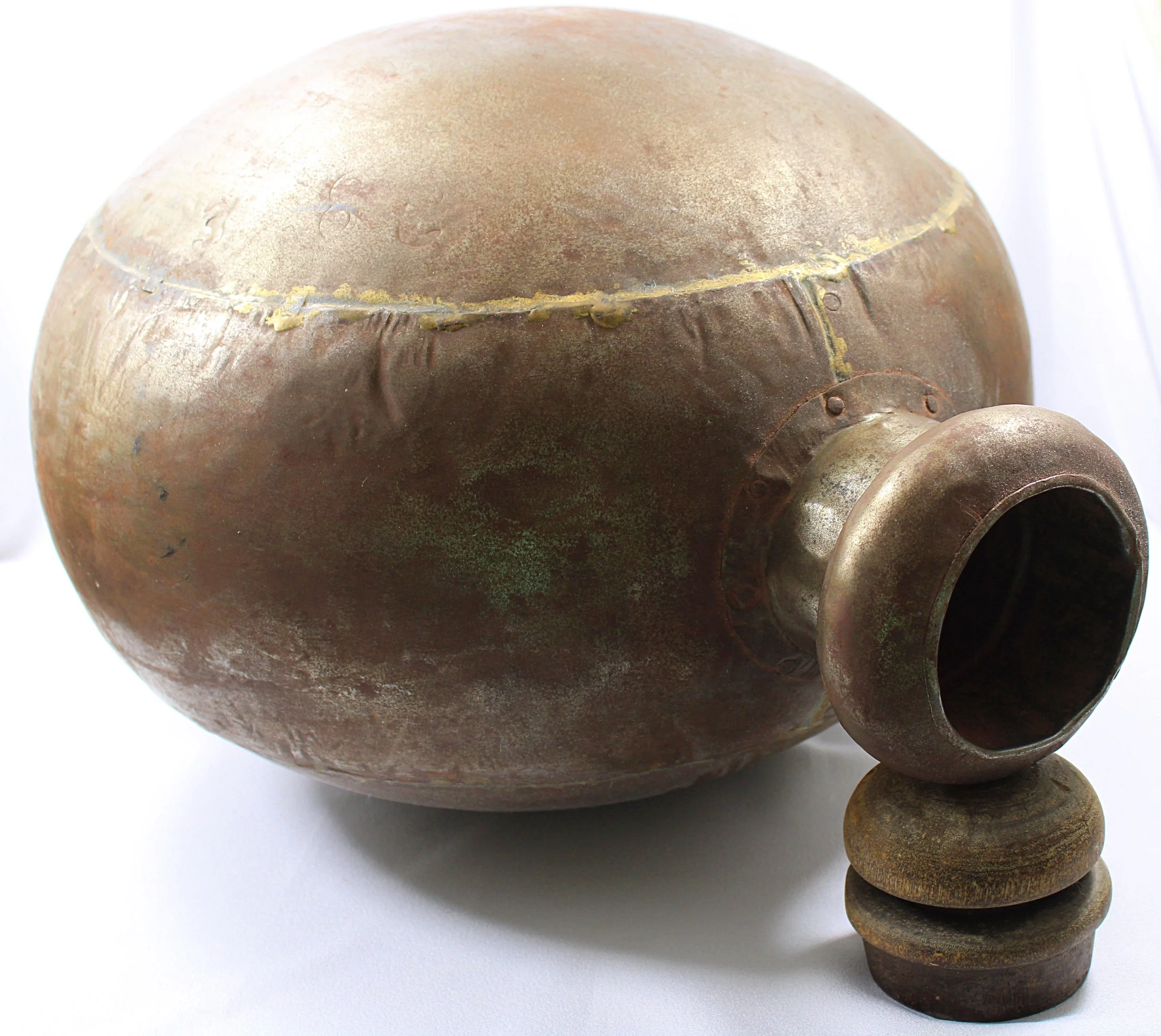 Vintage Huge Brass Bottle With Stopper tipped on side stopper removed-2868 x 2560.jpg