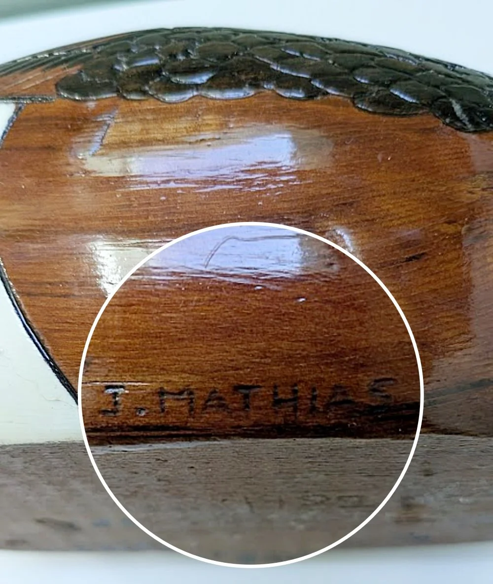 Oregon Pintail Drake Decoy-Joe-Mathias-Bottom-Closeup-Mag- name in the wood-1000 x 1184.jpg