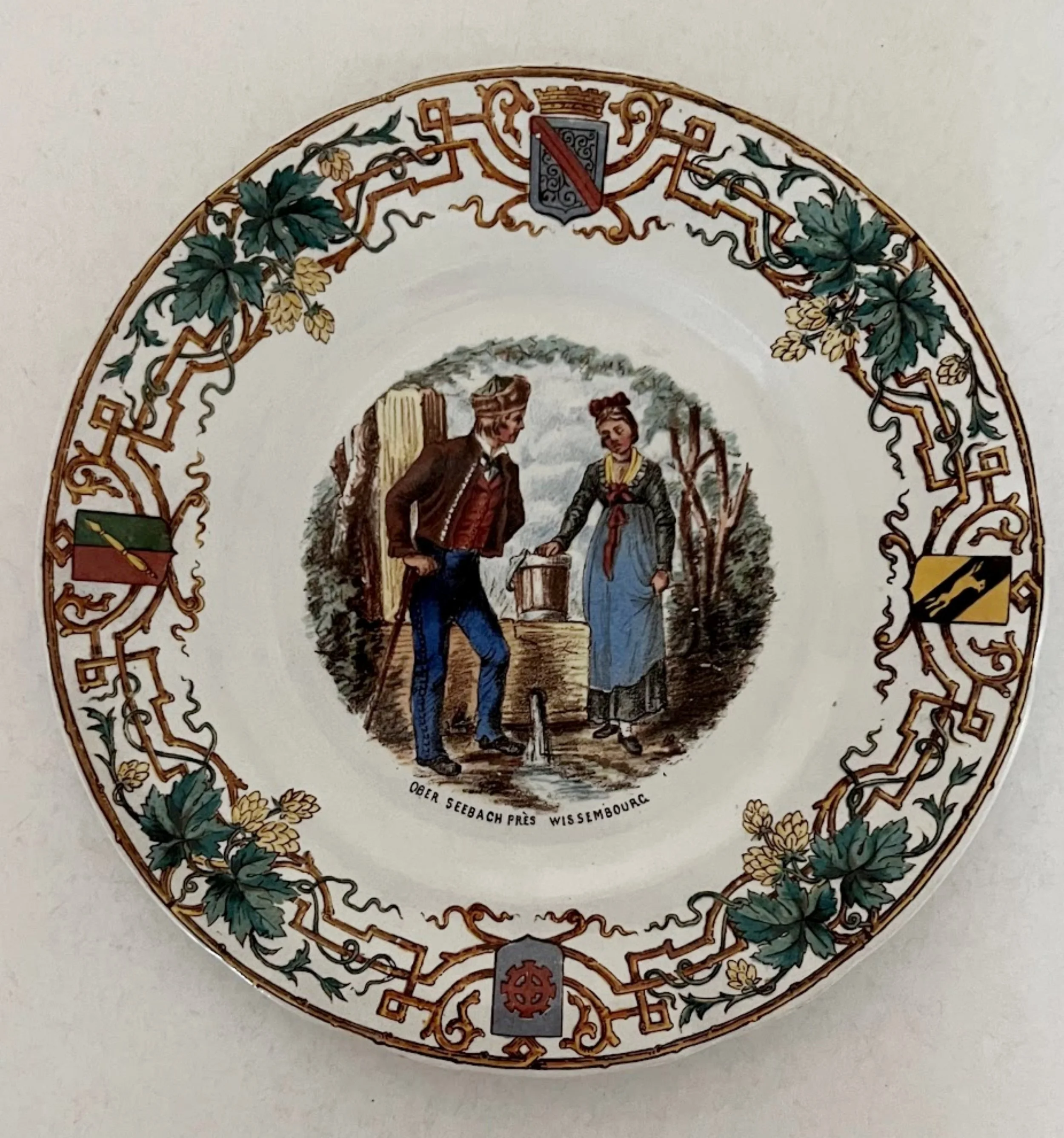 Sarreguemines Four Plates Alsace Pattern-Plate Three Front - 2927 x 3129.jpg