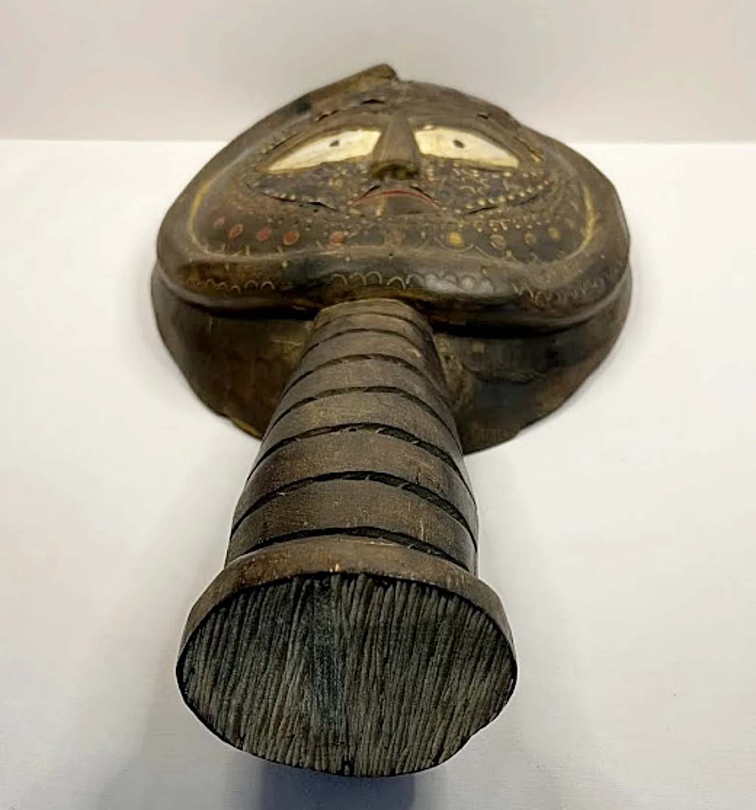 Vintage AFRICAN CARVING Large Wood and Metal Woman-flat  view-1520 x 1628.jpg