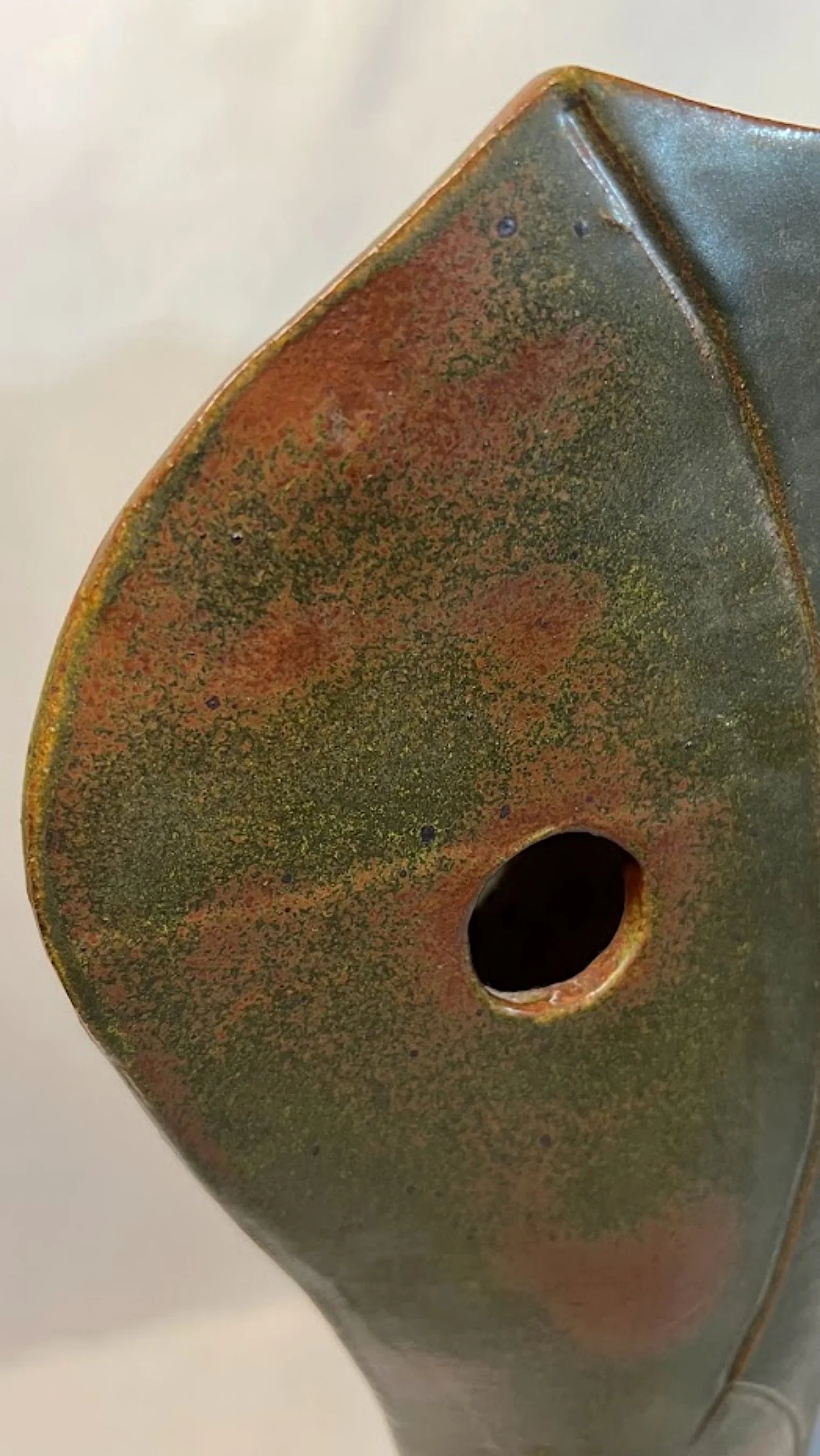 NANCY KIBENS Large Ceramic Sculpture Vase 1993 Signed-closeup top-1523 x 2705.jpg