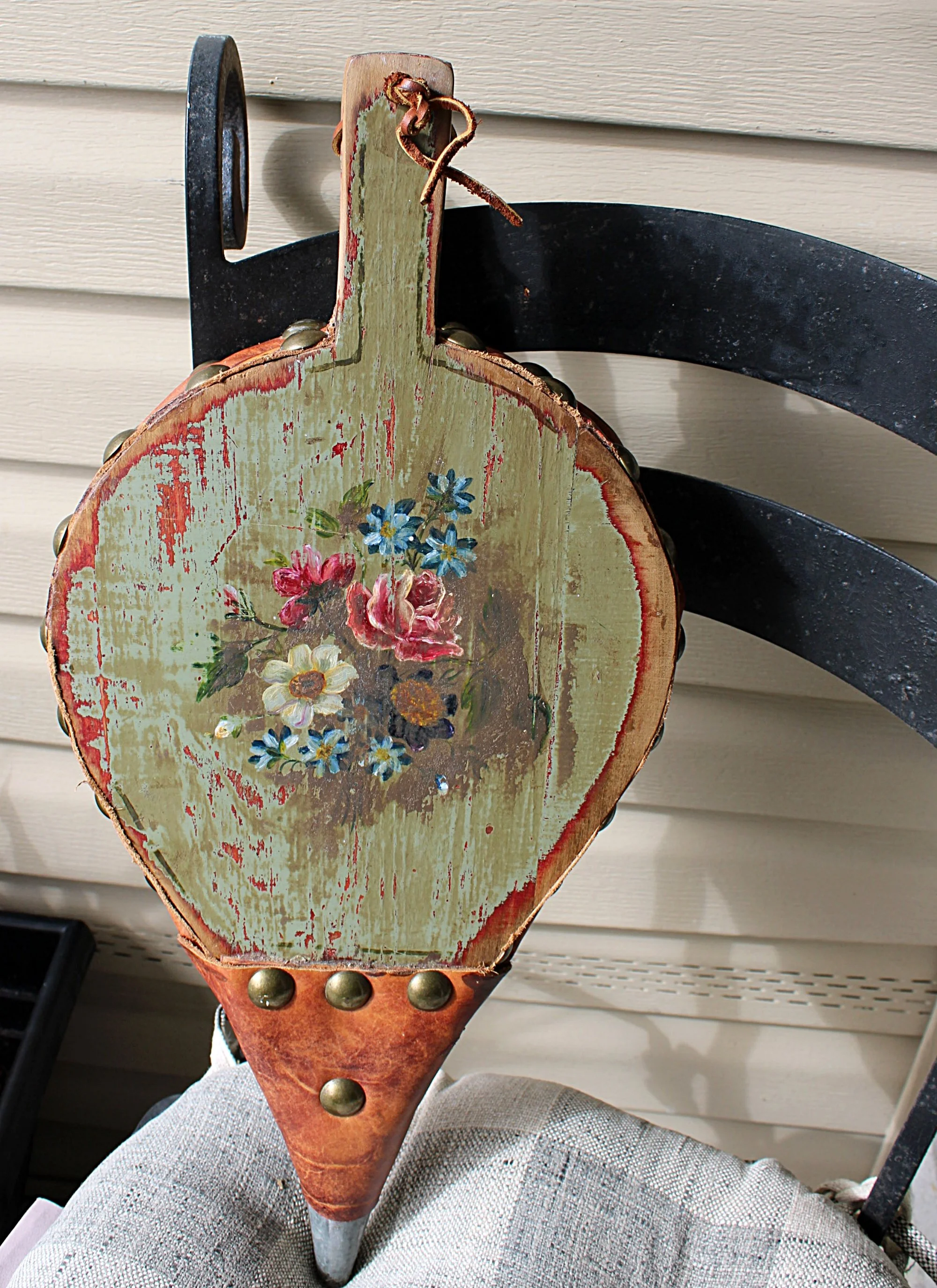 Handmade Folk Art Antique Fireplace Bellows