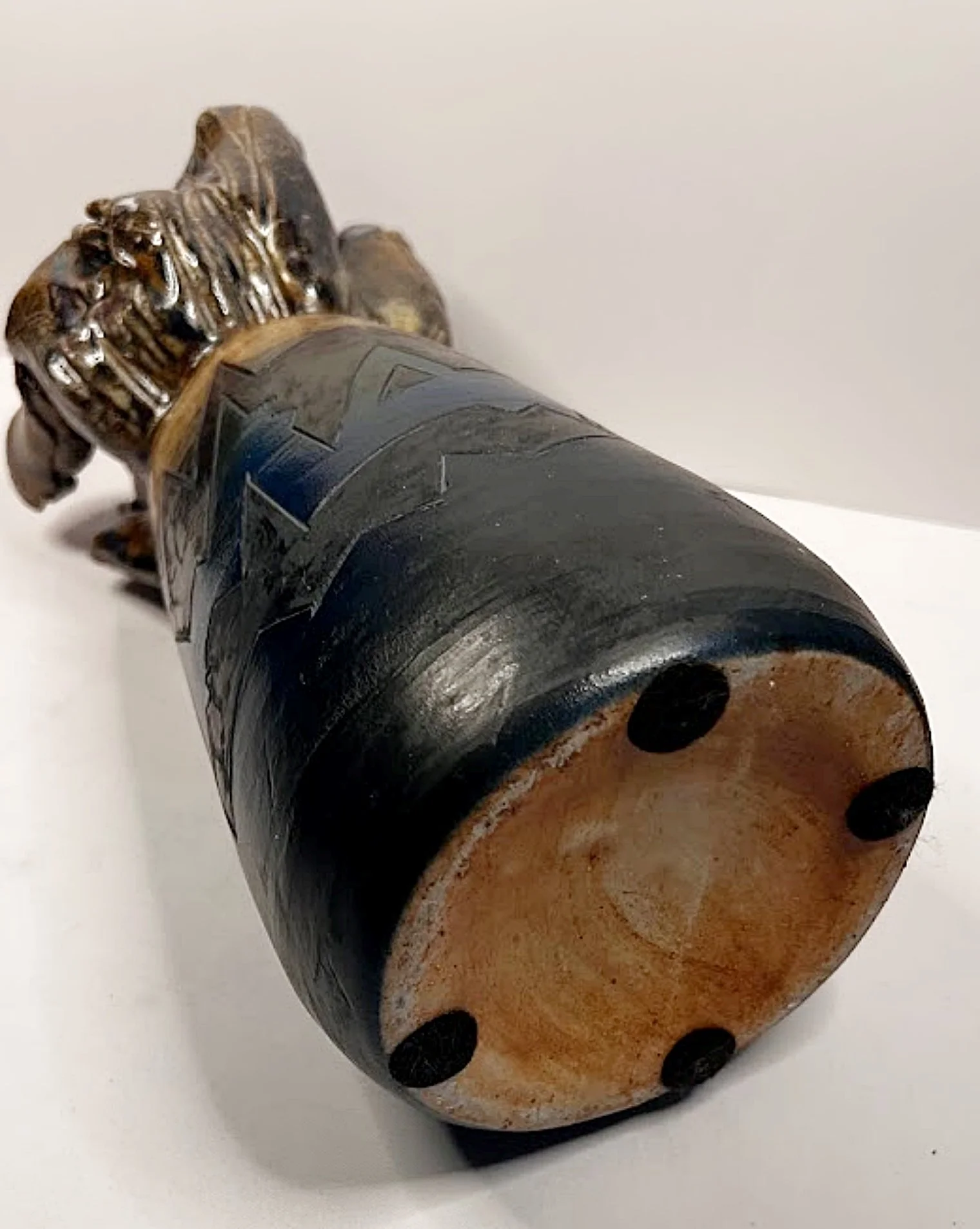 MICHAEL SCHLYER 1999 Pair Large Pottery Vases, Flat Earth Clay Works, Kansas-Lg-Bottom view-1520 x 1906.jpg