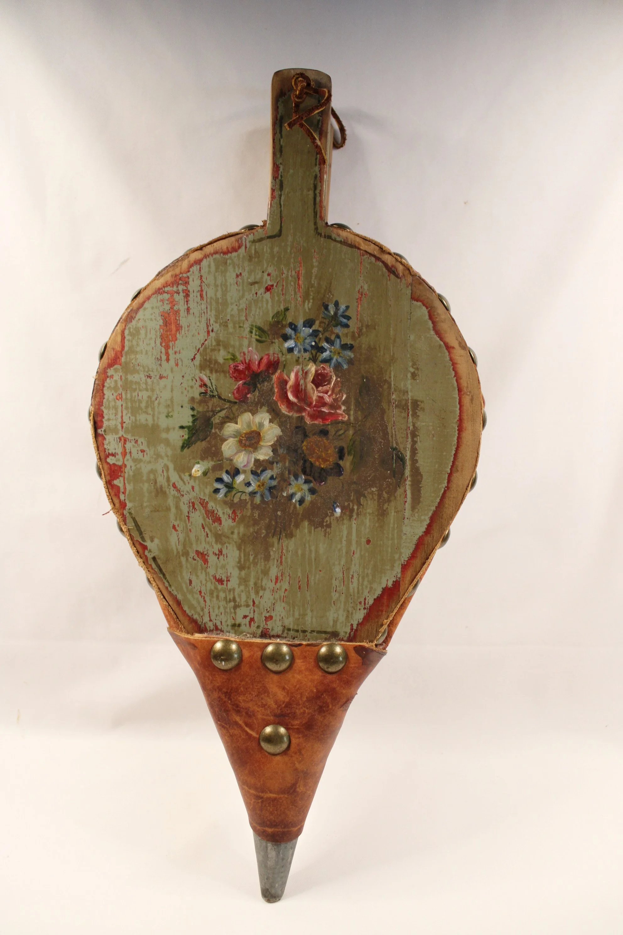 5782-Vintage Fireplace Bellows Hand Painted Wood and Leather-Full Front View-1984 x 2976.JPG