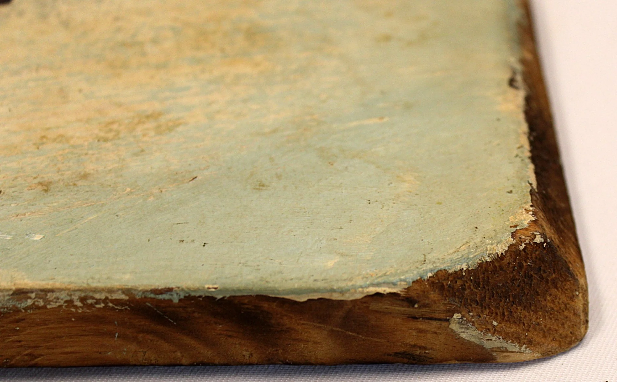 Original Joe R Breckenridge Painting on Wood Plank 1960s Lost Pack Horse-board-corner-2000 x 1241.JPG