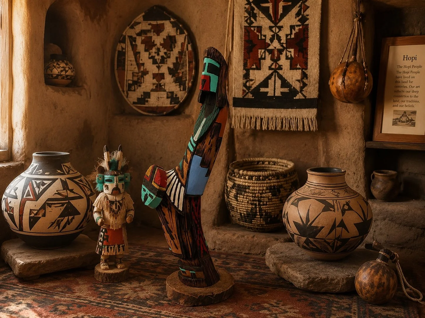 Hopi Long Hair Kachina Doll Signed and Dated Native American Katsina Carving-Front-Full-View-Left-with Hopi-Items-1448 x 1086.jpg
