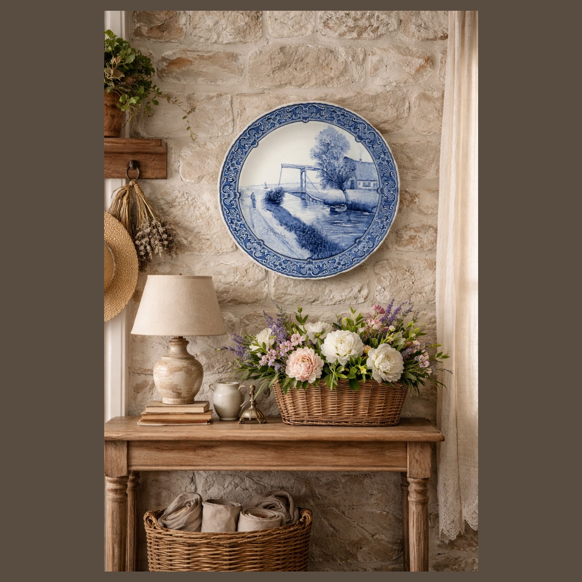 Rustic charm with Delft plate decor-primpingyourhome-2000 x 2000.jpg