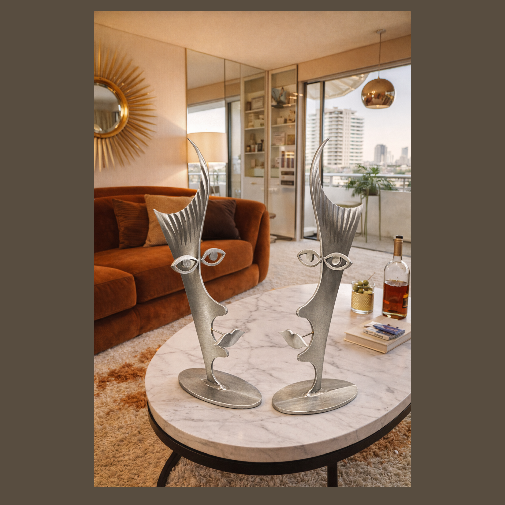 ROCKLEDGE DESIGN STUDIOS Pair of Postmodern Aluminum Sculptures-facing face to face-Hollywood-apt-PYH-2000 x 2000.png