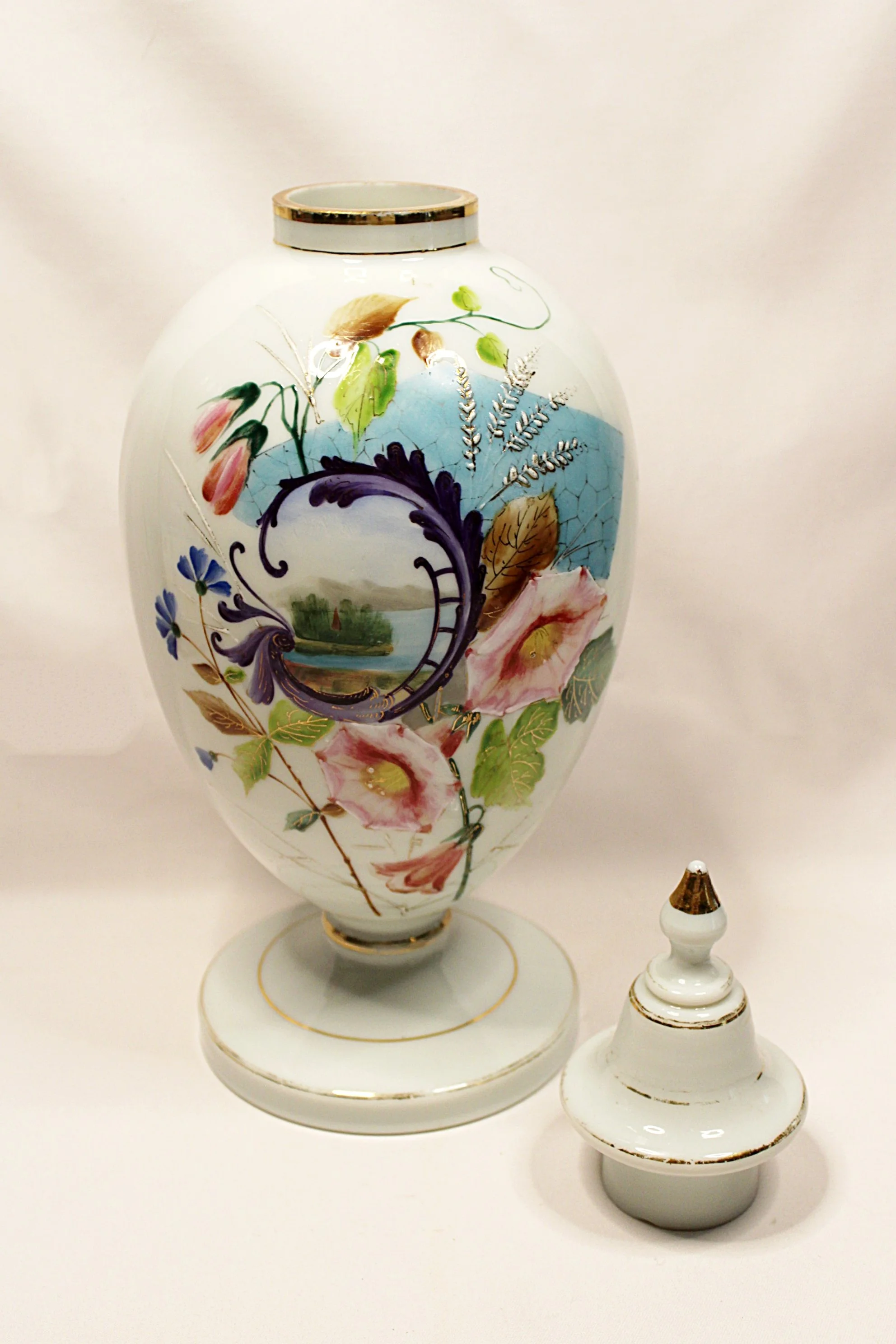 5793-Antique Bristol Glass Apothecary Jar with Lid-front view-lid-off-1984 x 2976.JPG