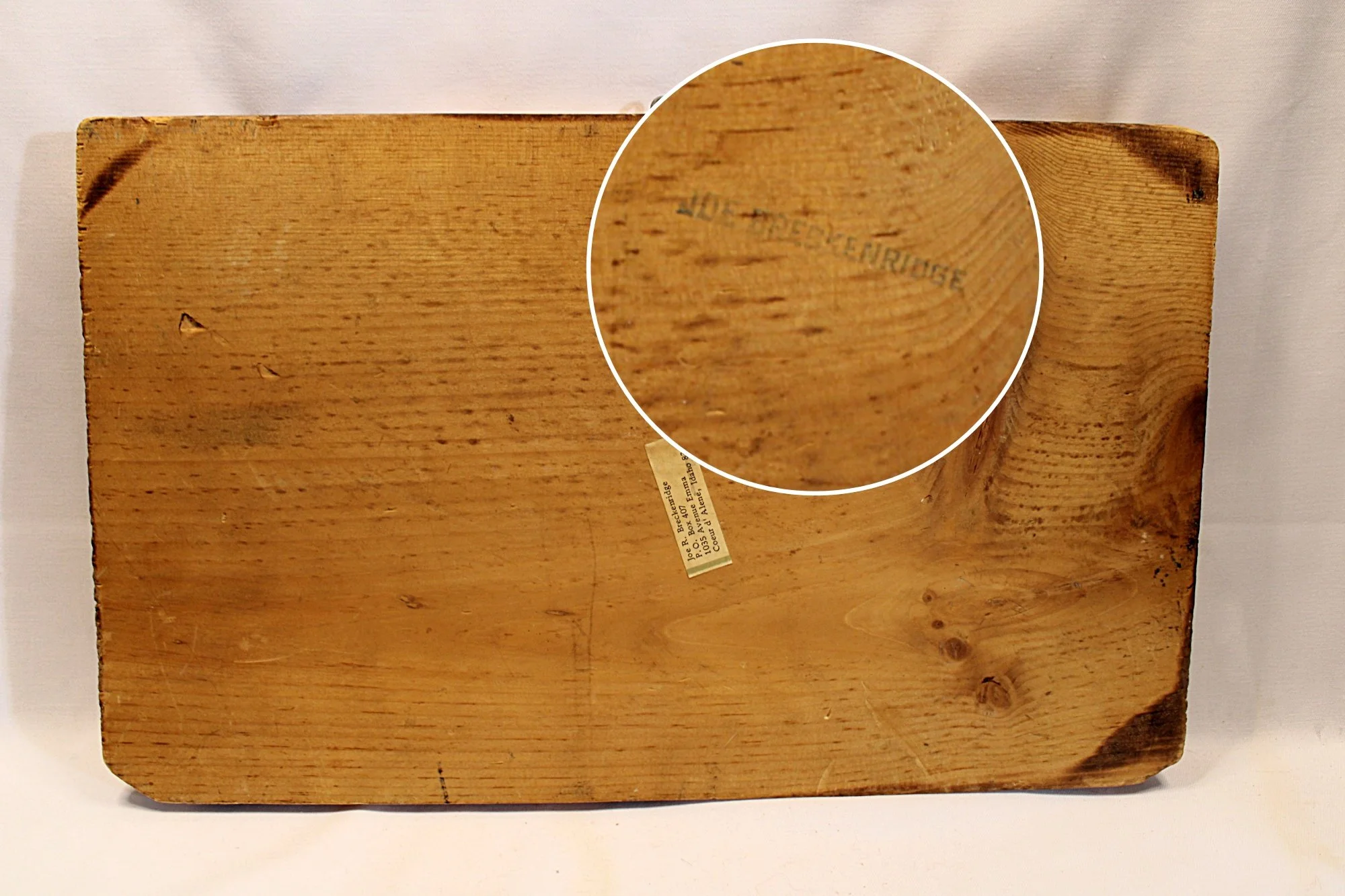 Original Joe R Breckenridge Painting on Wood Plank 1960s Lost Pack Horse-back-stamped name-blownup-2000 x 1333.JPG