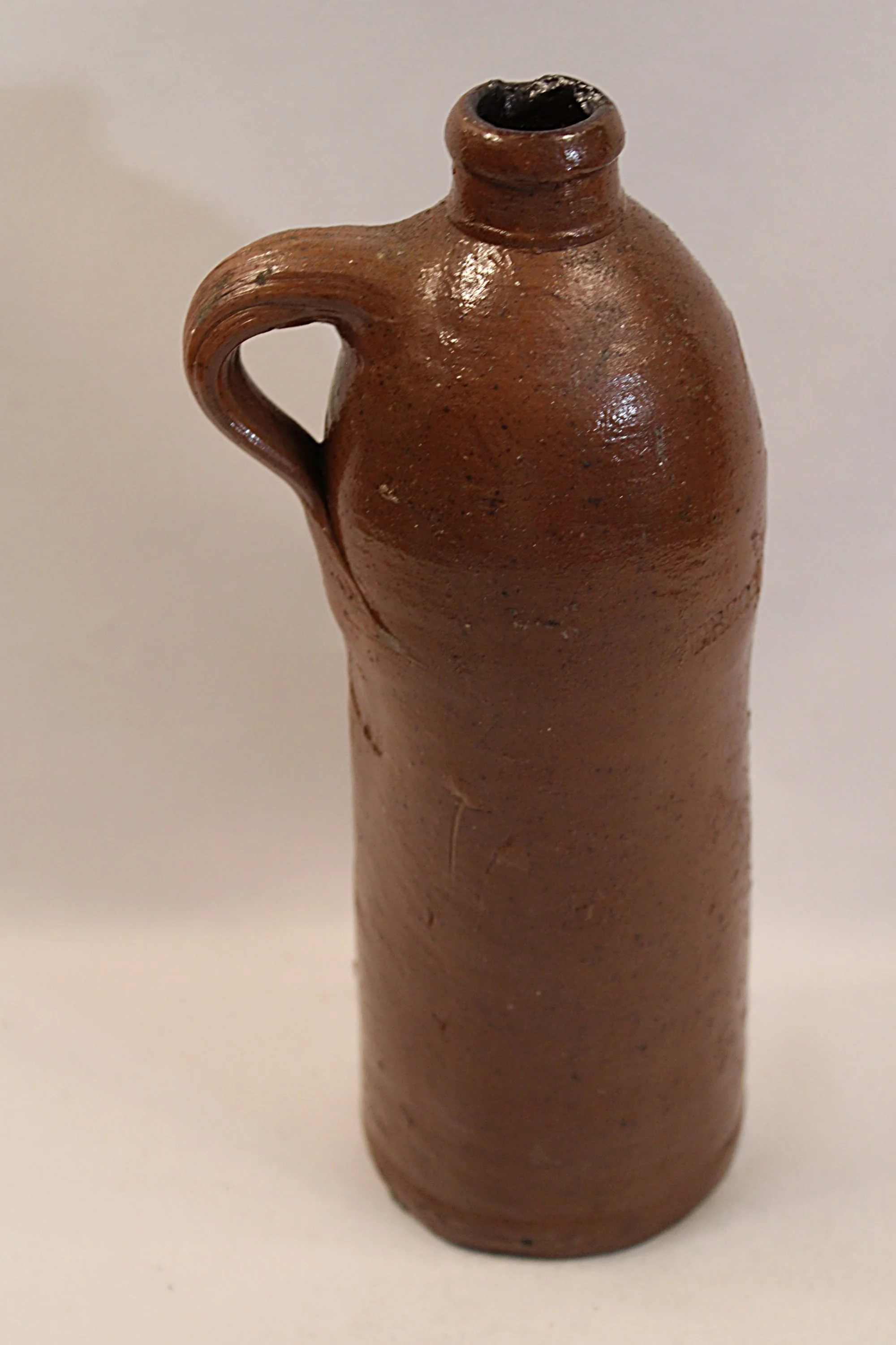 Antique Stoneware Mineral Water Bottle from Selters Germany Circa 1840s-full view-handle-left-2000 x 3000.JPG