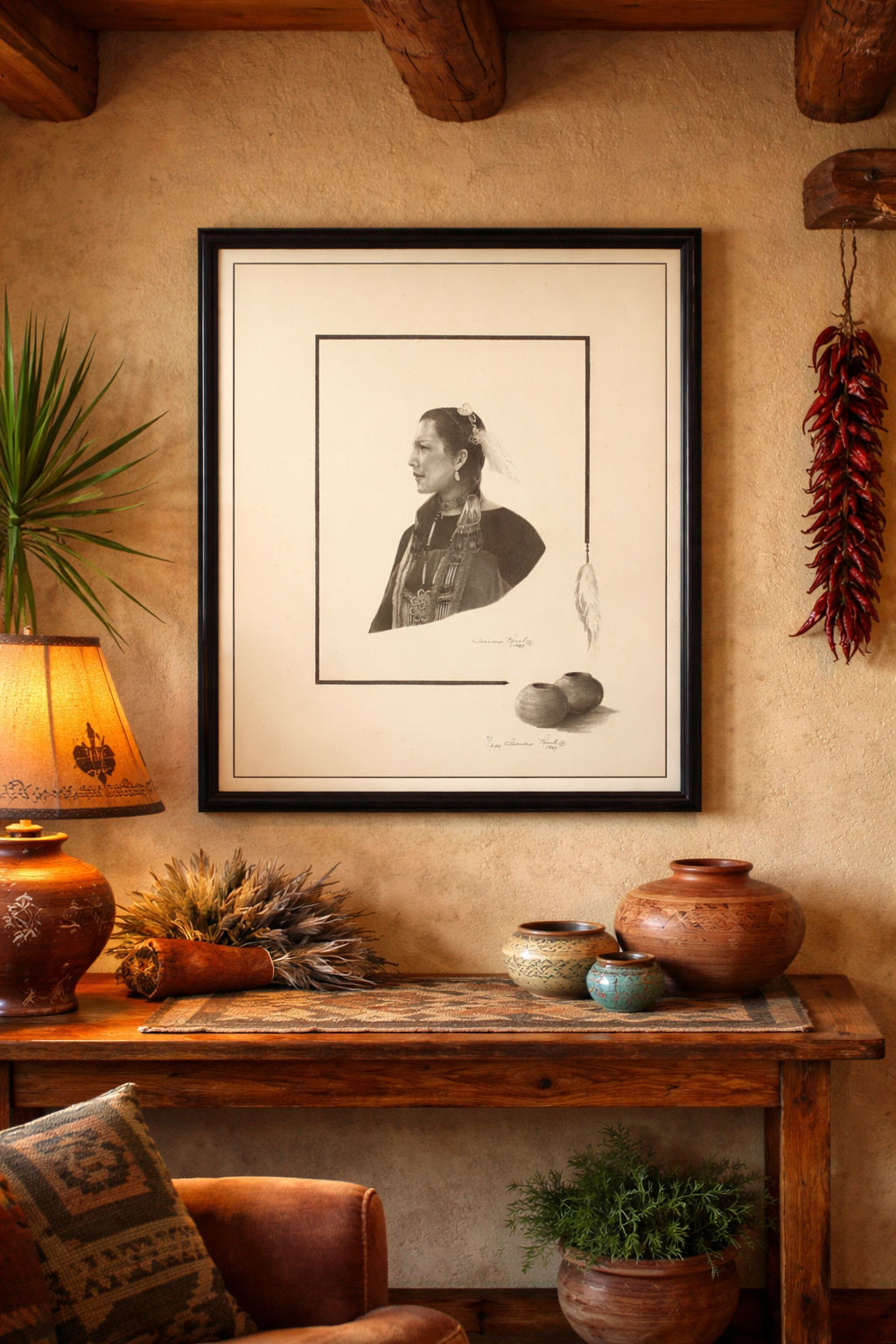 Southwestern living room with Native ar1024 x 1536.png