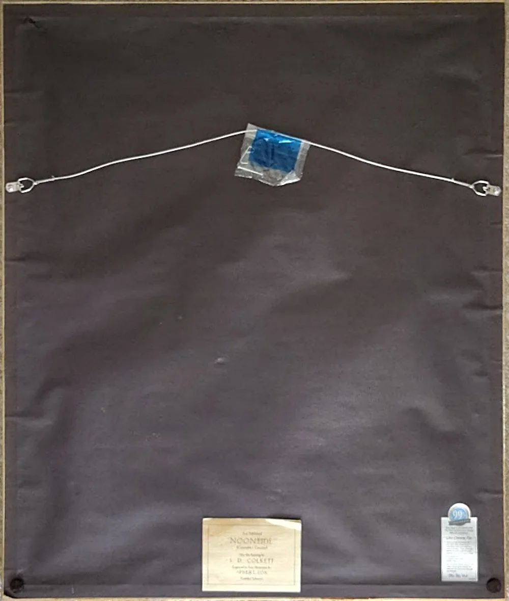 Vintage Mezzotint Noontide, Constables Country Signed and Framed British Art-full back-1000 x 1179.jpg