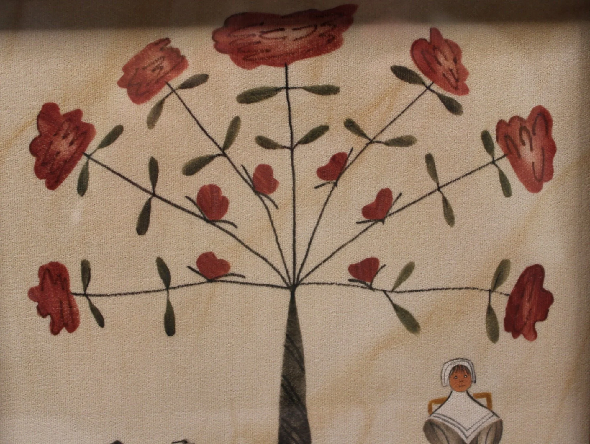 ANN REA THEOREM Oil on Velvet Shaker Lady Painting -Rose-tree-closeup-2000 x 1503.JPG